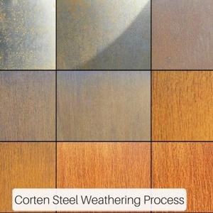 Large Thir Corten Steel Panel, 90cm x 180cm H - Kristia Rose Collections