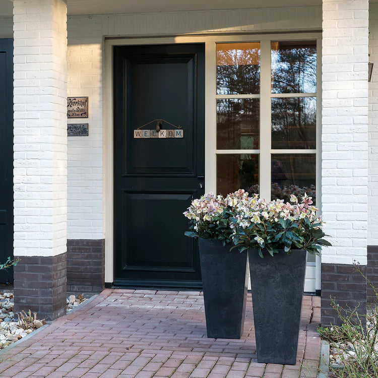 Vase Ella Large in Grey & Black - Kristia Rose Collections