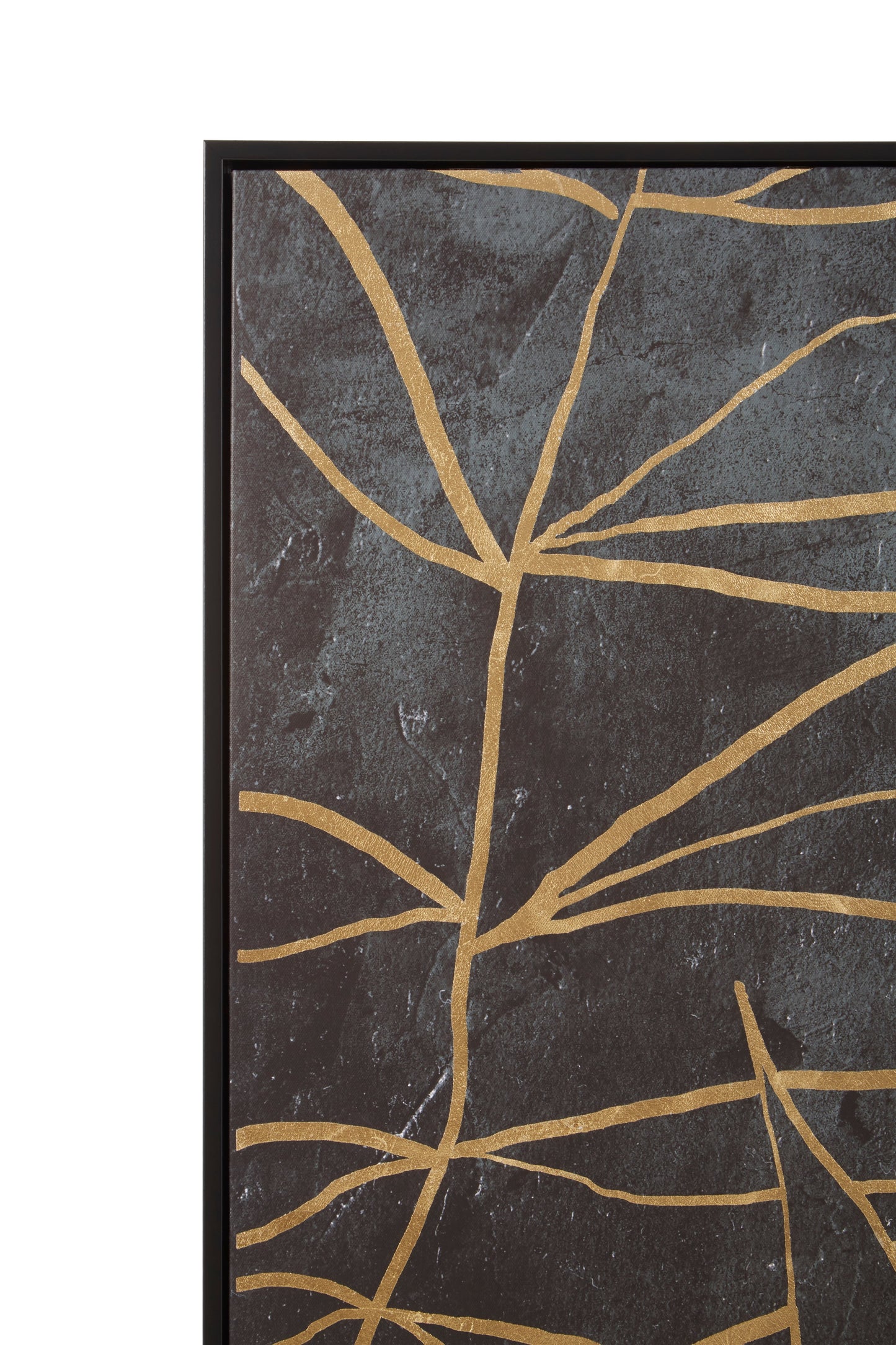 Large Black and Gold Abstract Canvas