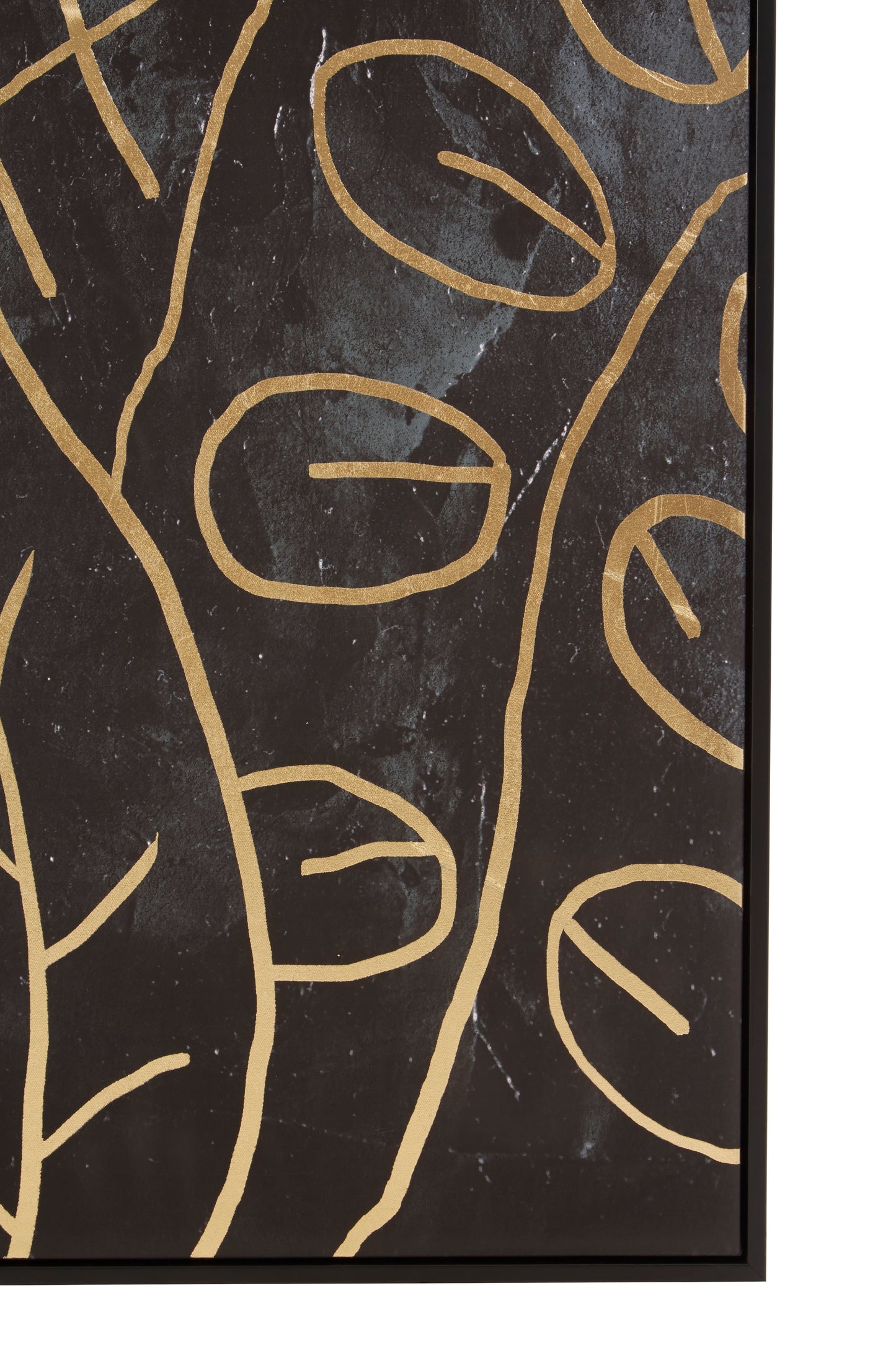 Large Black and Gold Abstract Canvas
