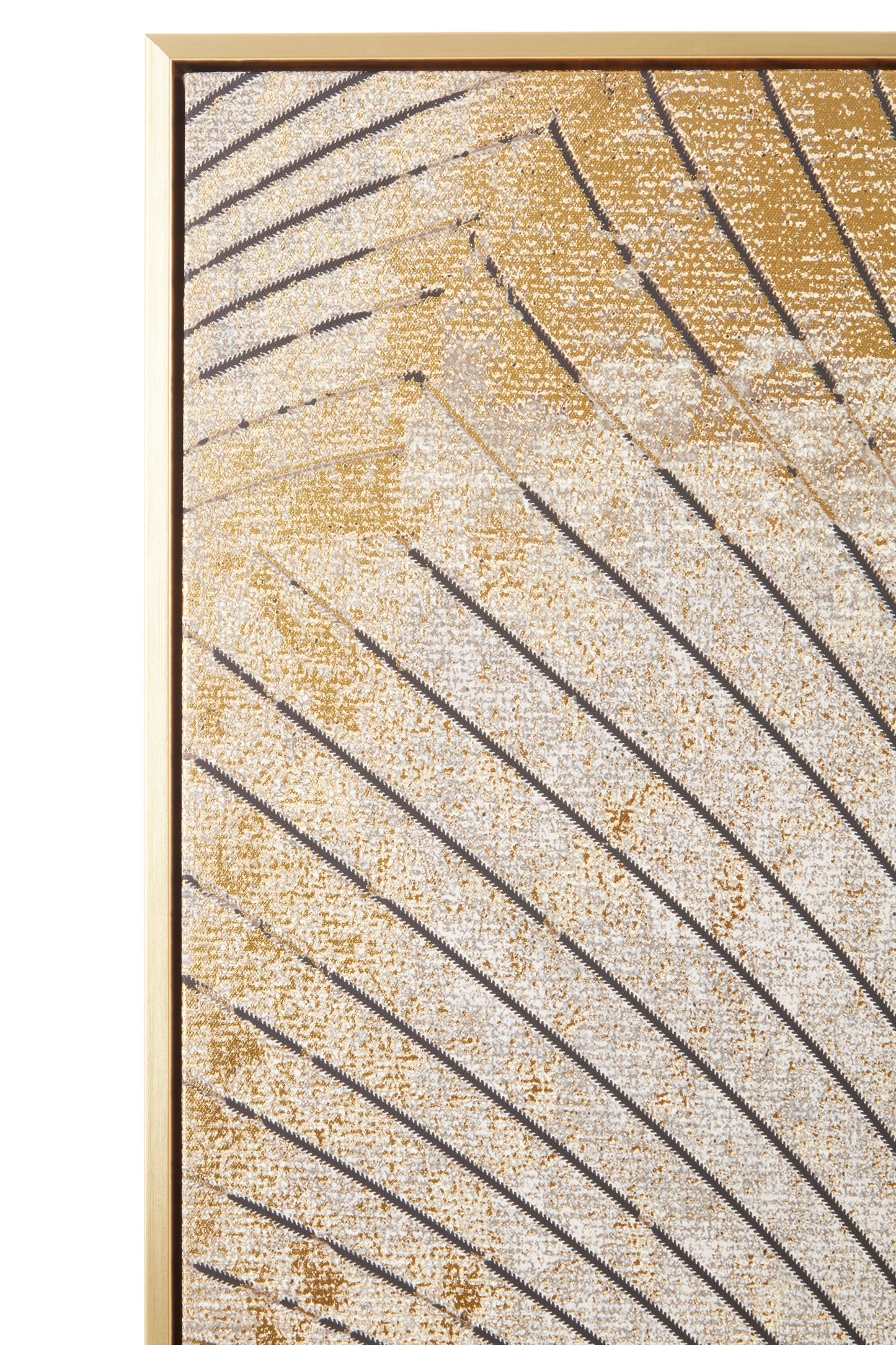 Large Grey and Gold Abstract Canvas - 143cm H