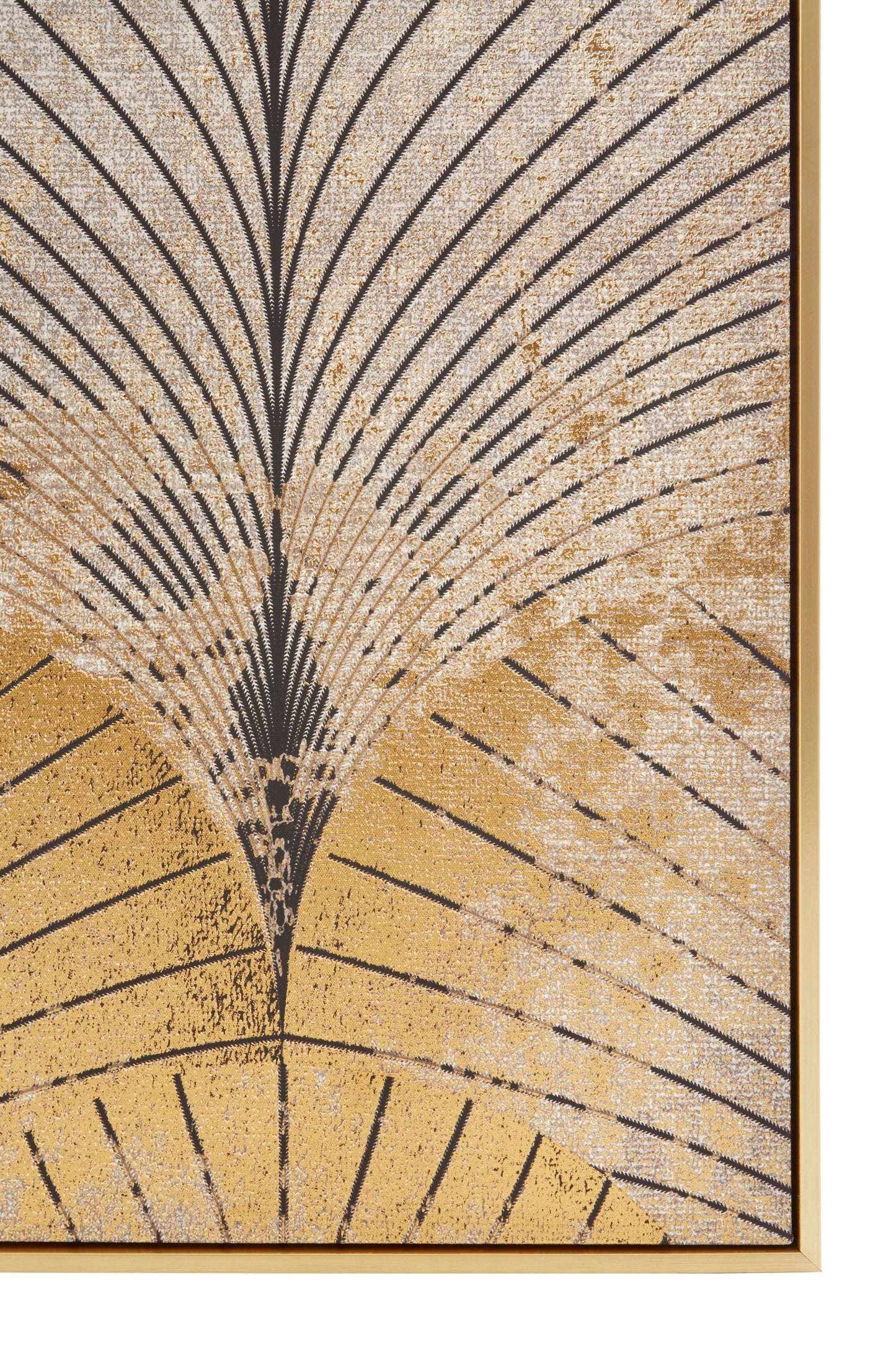 Large Grey and Gold Abstract Canvas - 143cm H