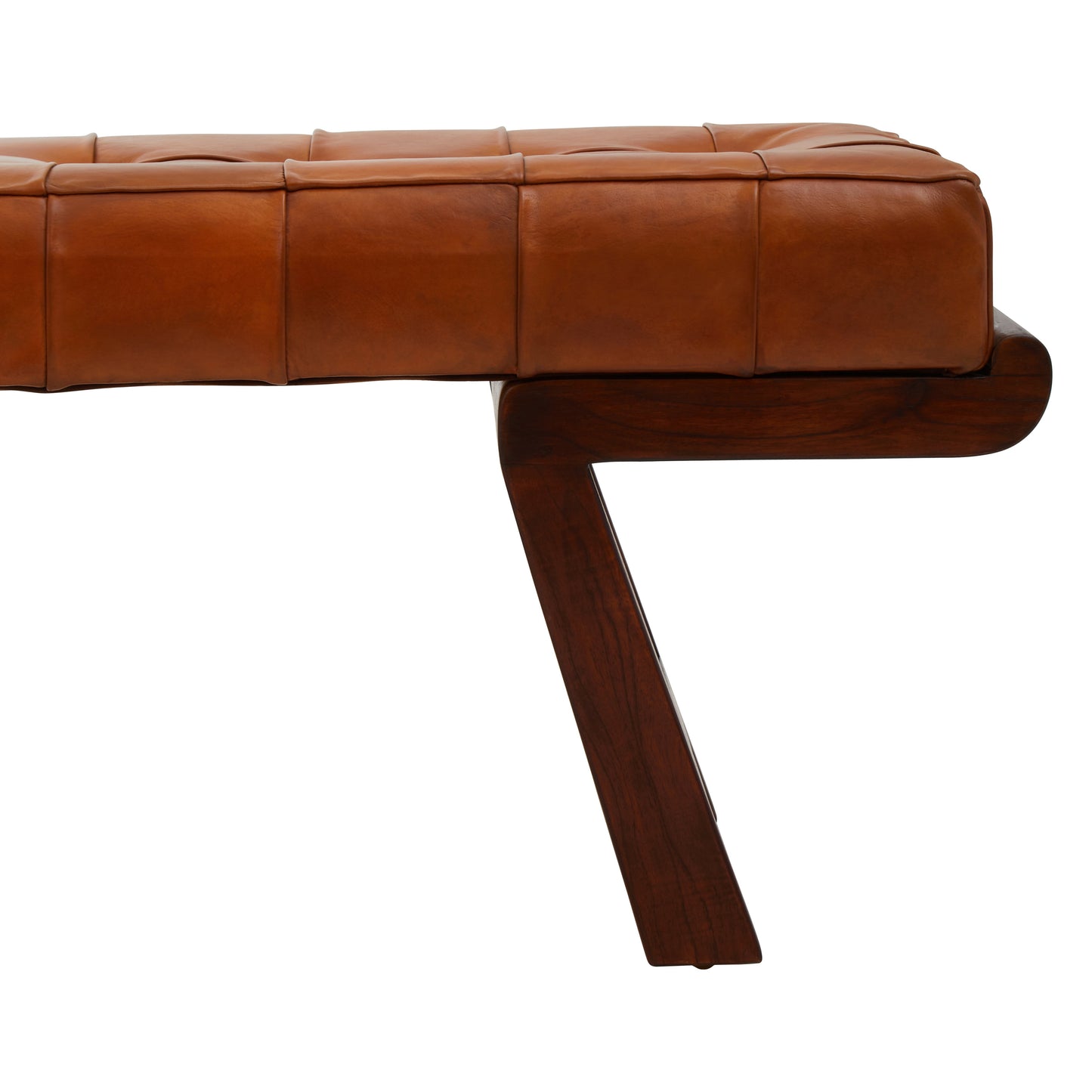 Coln Tan Leather Bench