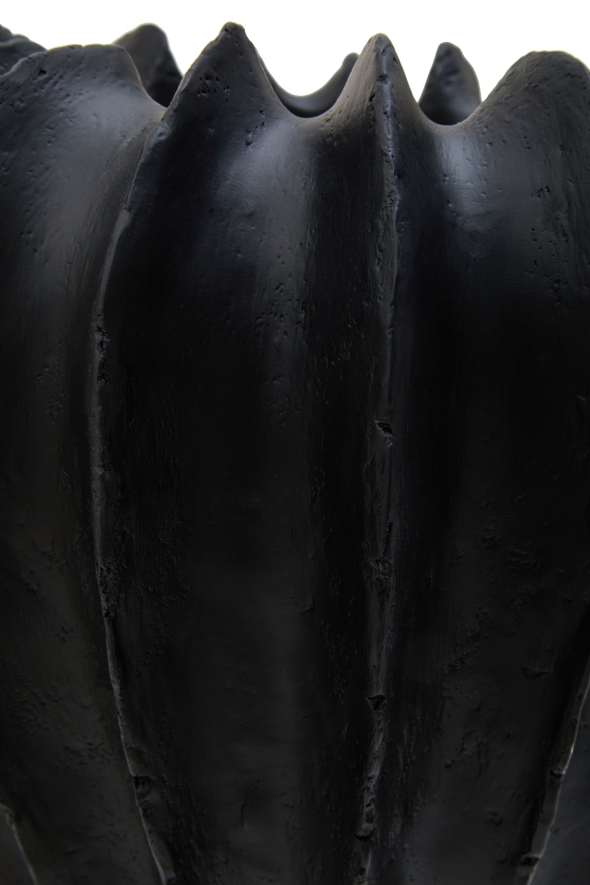Sculptural Black Stone Effect Vase