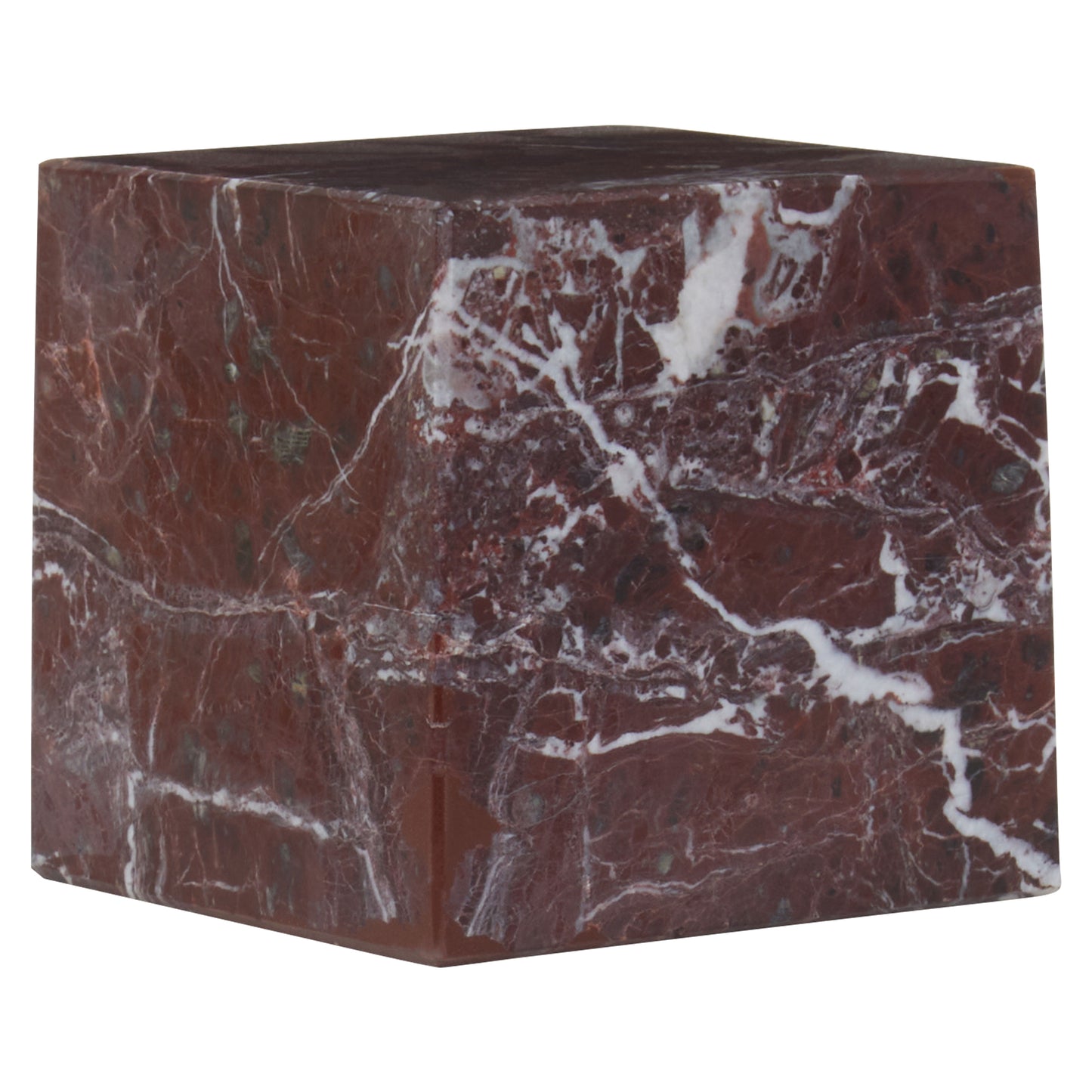 Slad Red Marble Cube Ornament