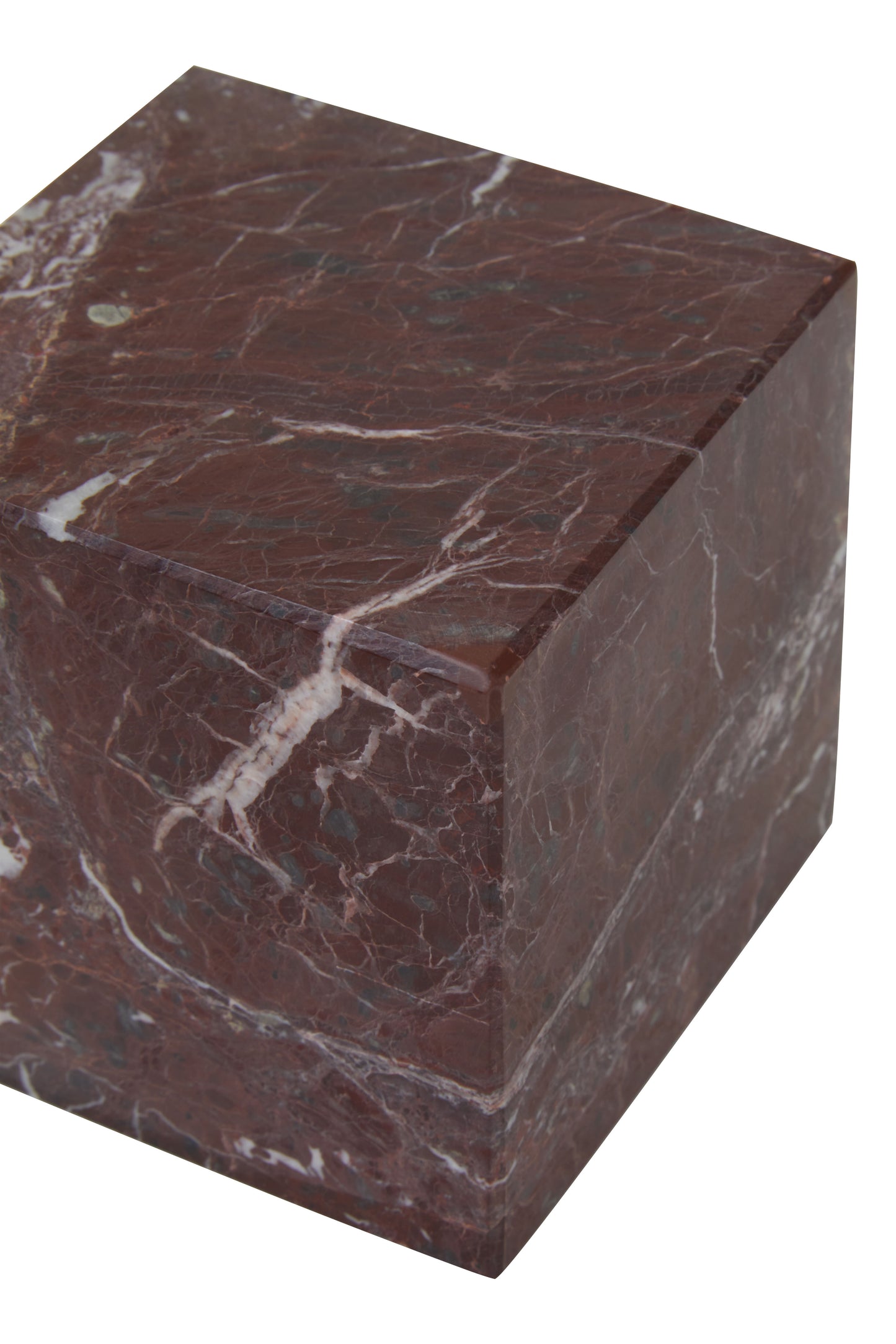 Slad Red Marble Cube Ornament