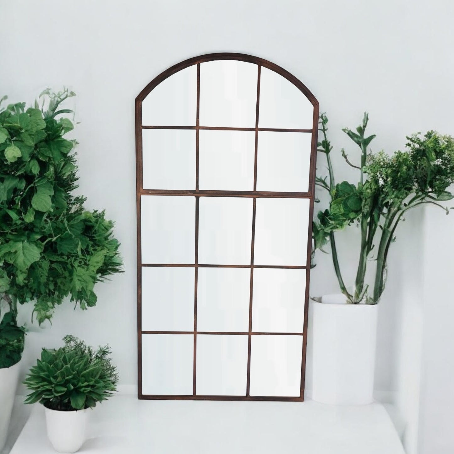 Large Decorative Rustic Indoor/Outdoor Mirror, 120cmH