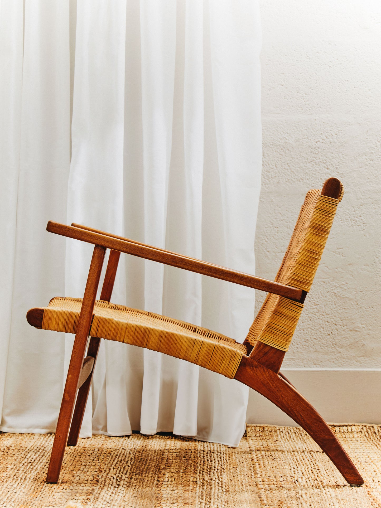Bisley Brown Rattan Woven Chair - Kristia Rose Collections