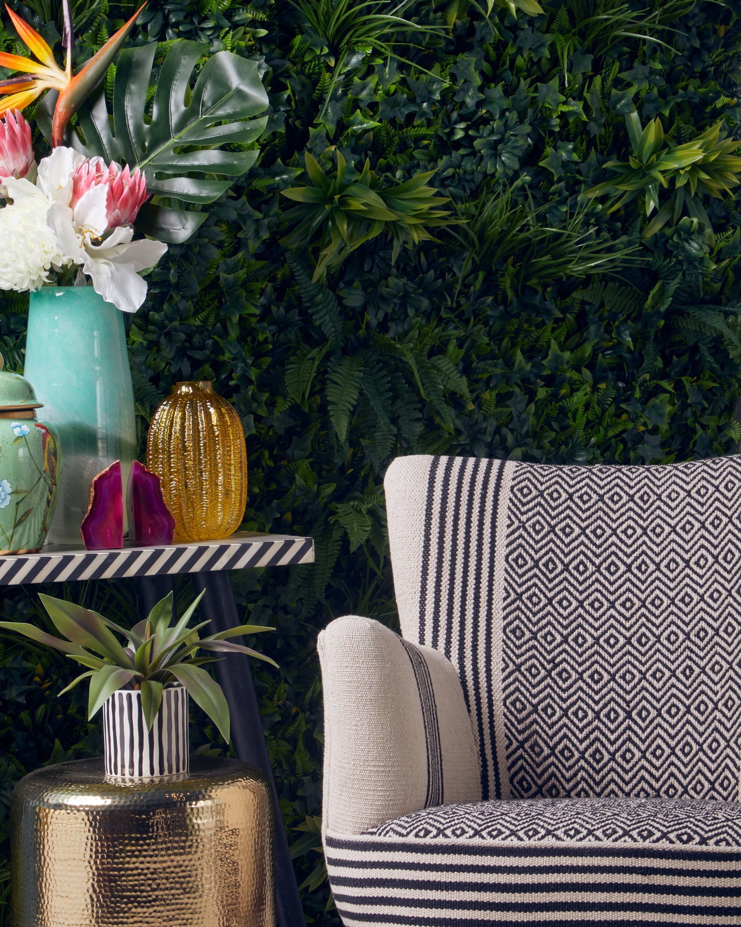 Stroud Black and White Armchair - Kristia Rose Collections
