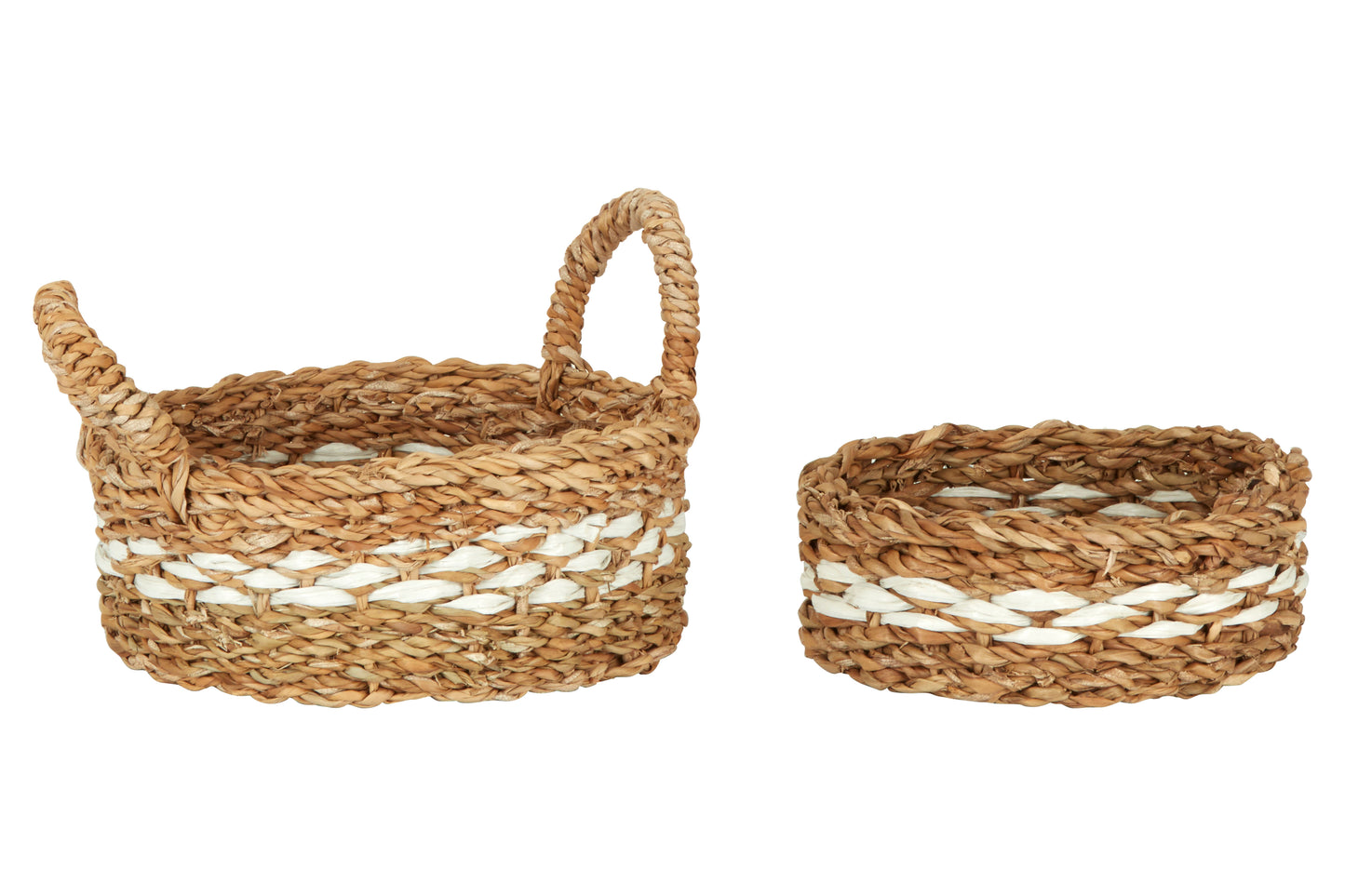 Farmhouse, Set of Two Seagrass Decorative Baskets