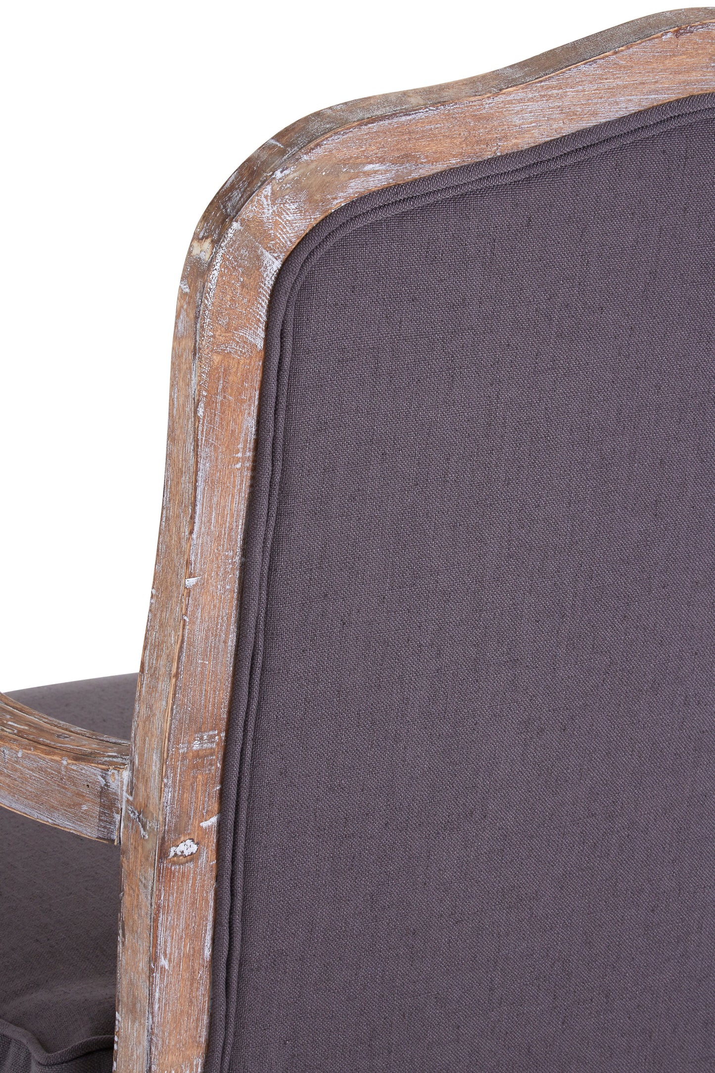 Tetbury Baroque Style Linen Chair with Footrest