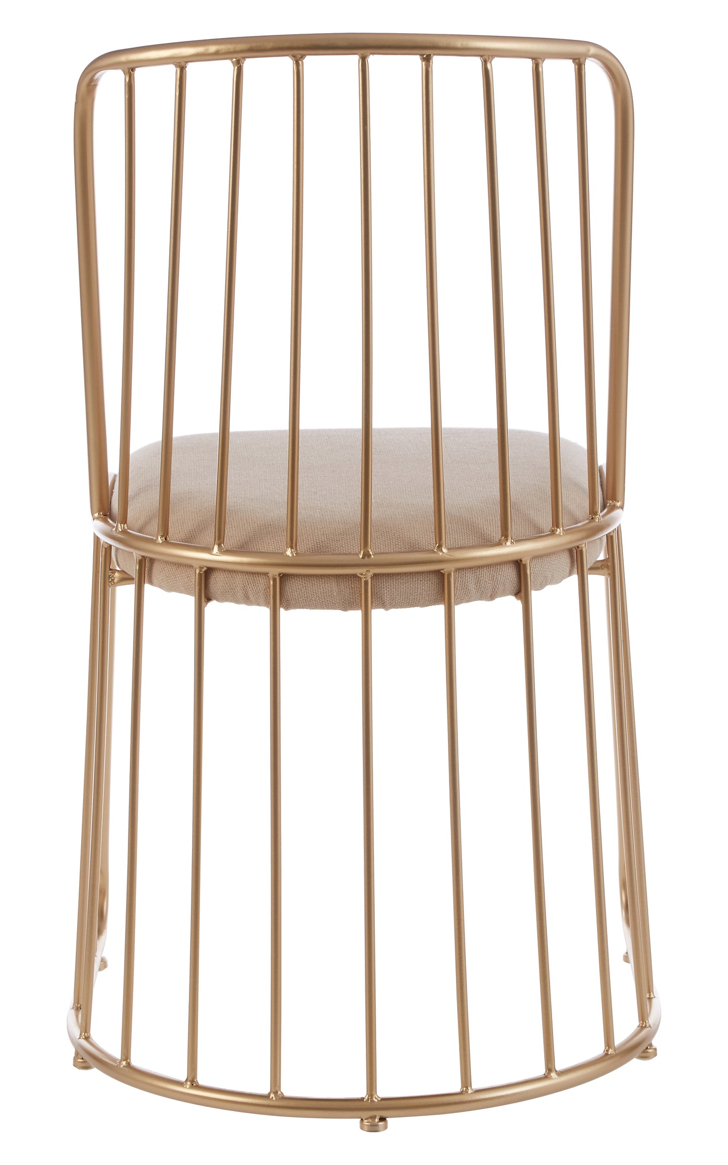 Ampney Gold Chair and White Linen Seat