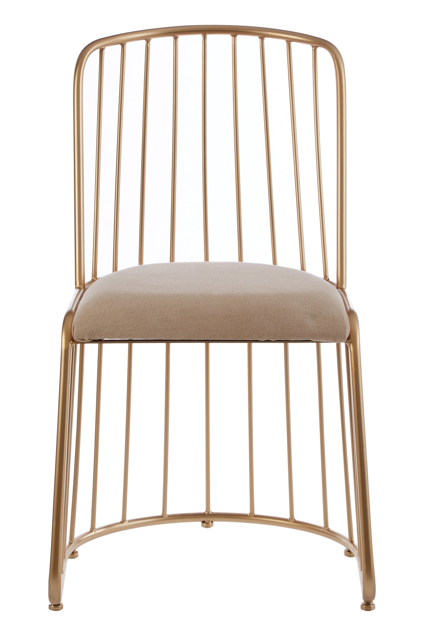 Ampney Gold Chair and White Linen Seat