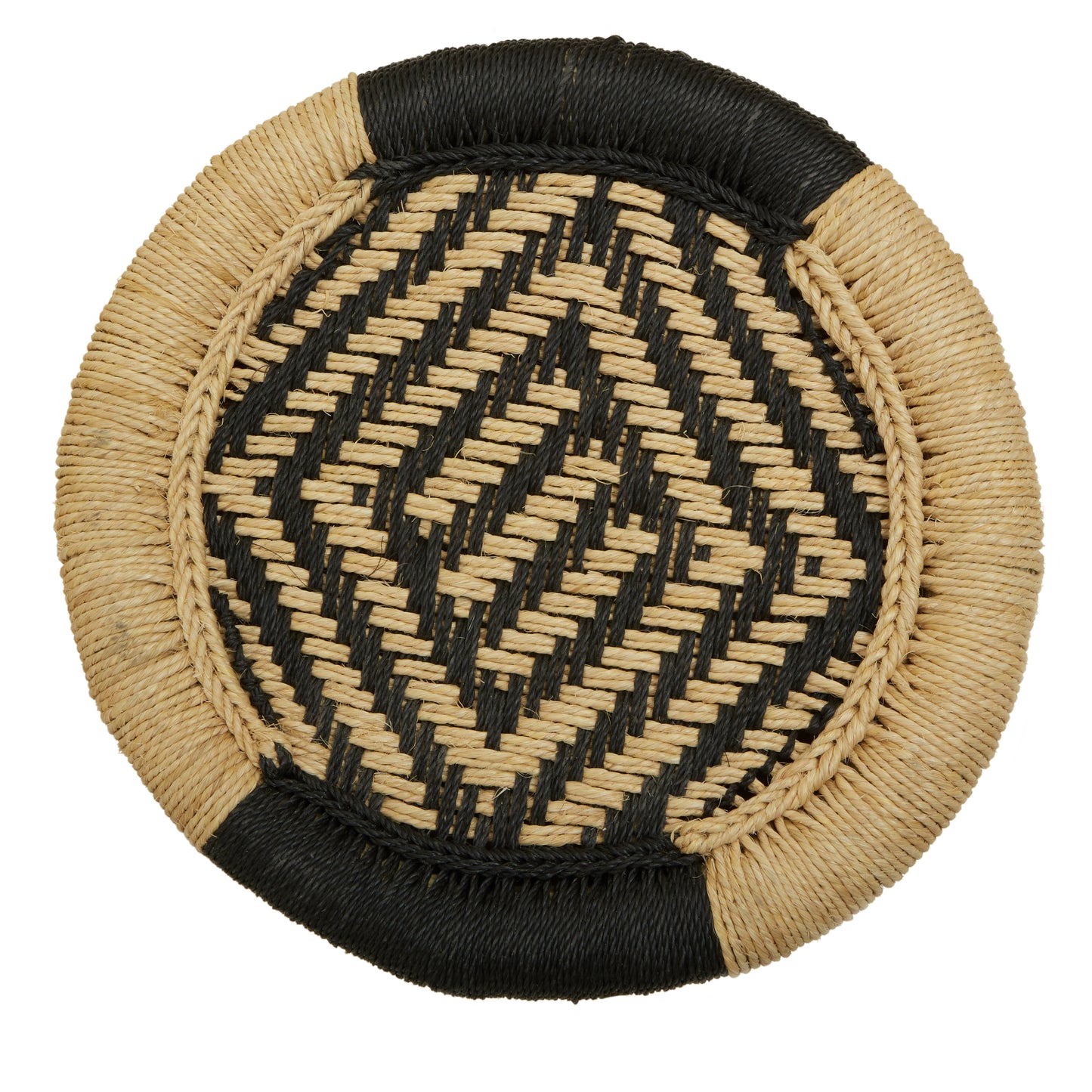 Filkins Natural Bamboo and Black Chair and Stool
