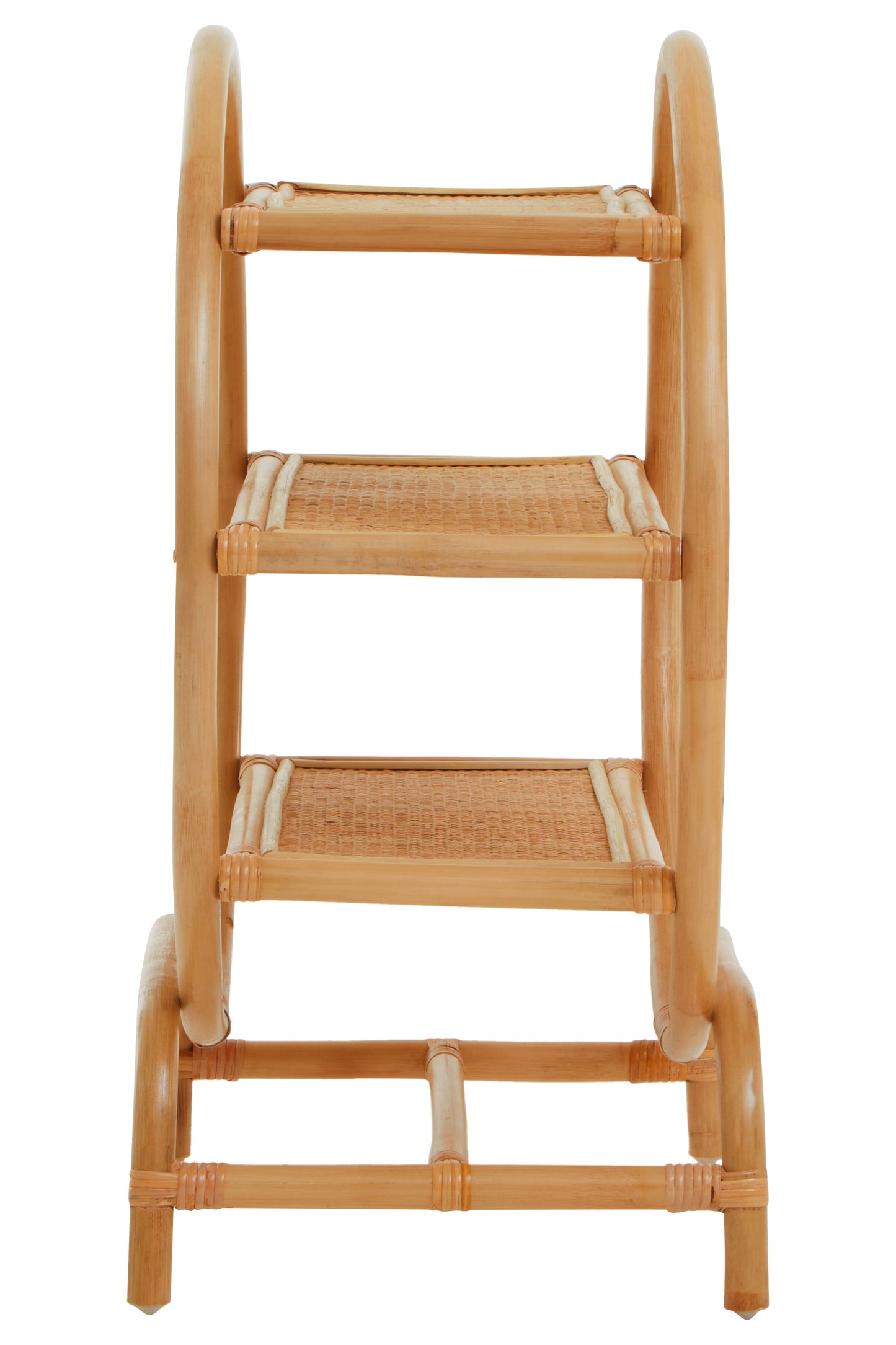 Neutral Circular Rattan Shelf Unit