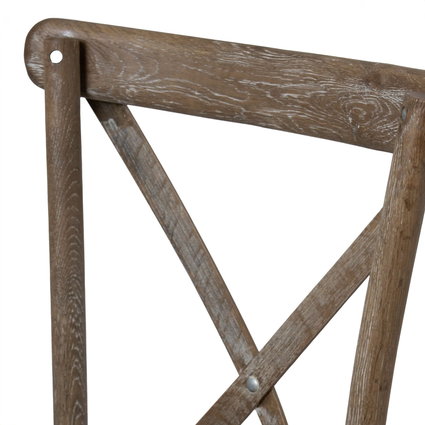French Cross Back Dining Chair in Light Oak