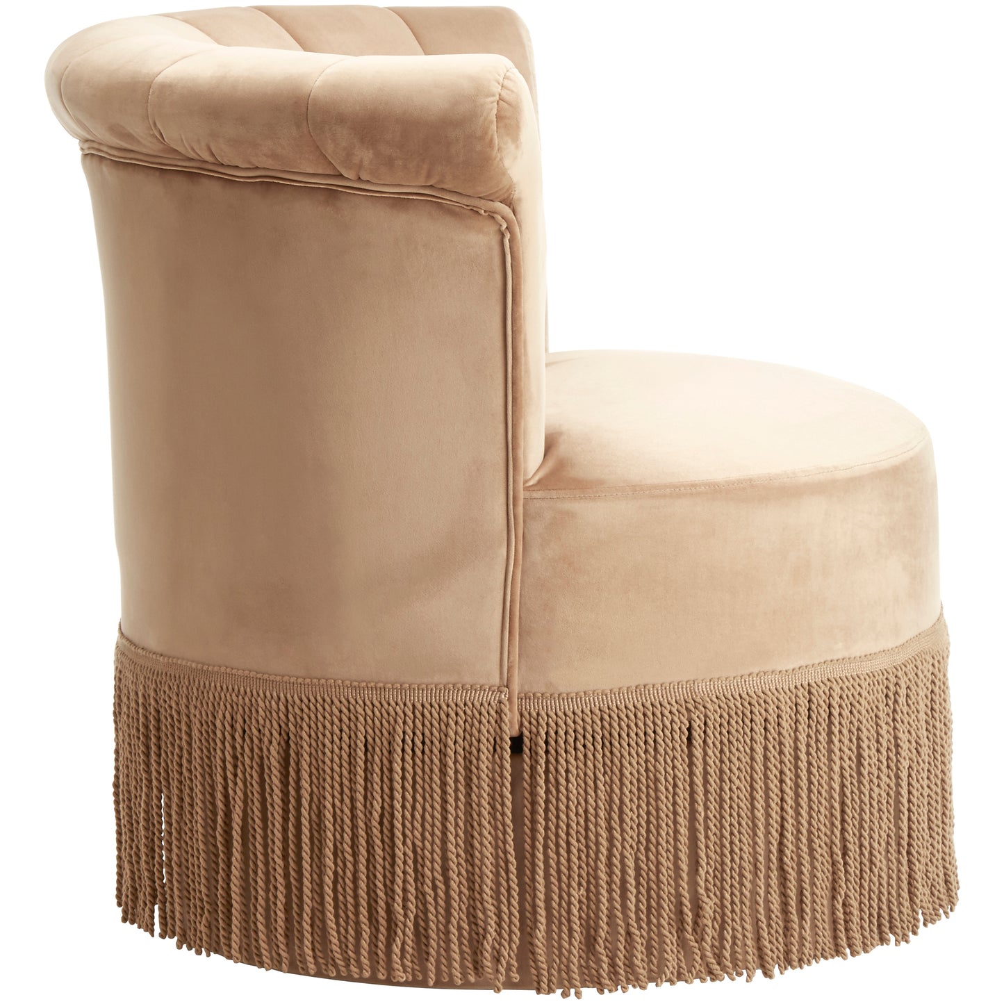 Velvet Tasselled Swivel Chair