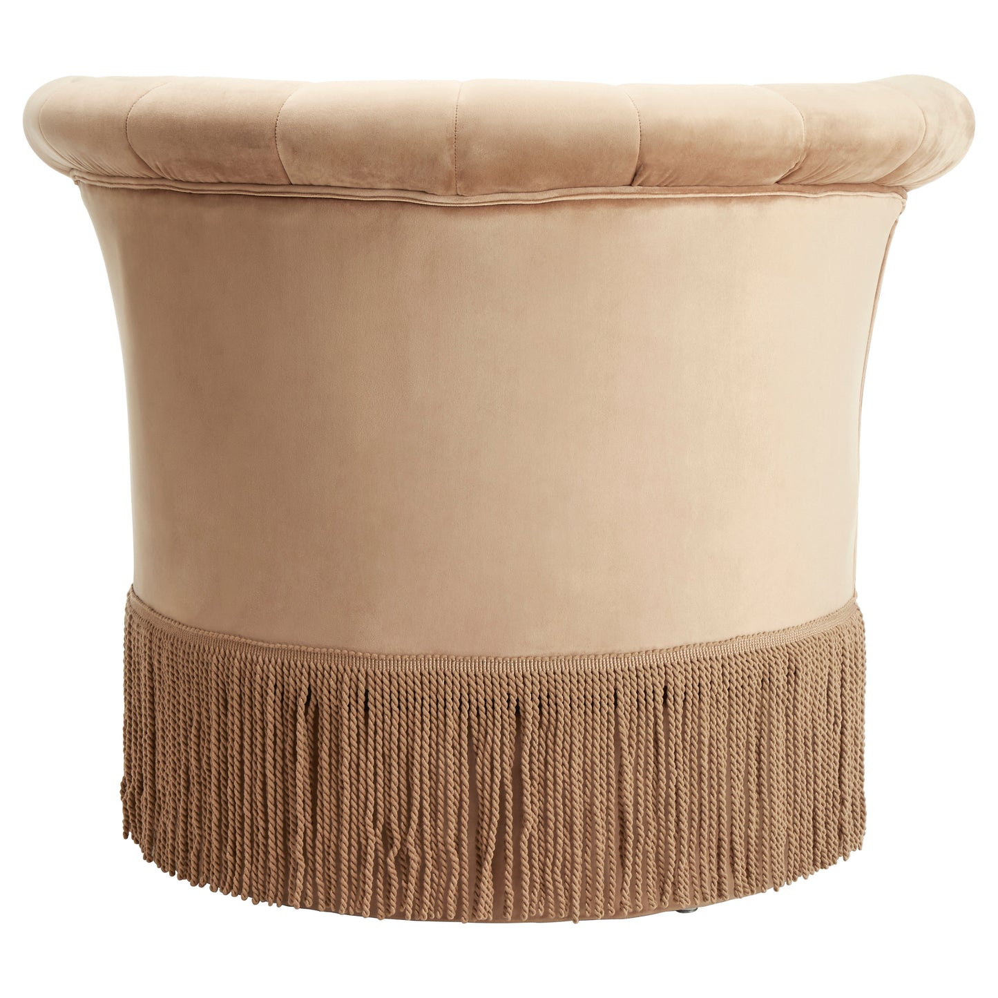 Velvet Tasselled Swivel Chair