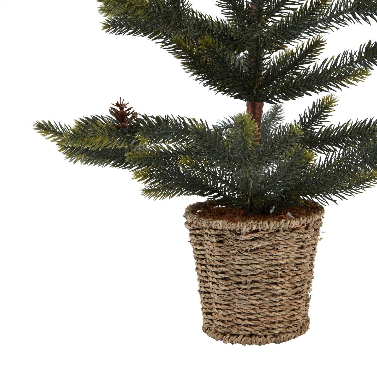 Artificial Spruce Tree in Wicker Pot