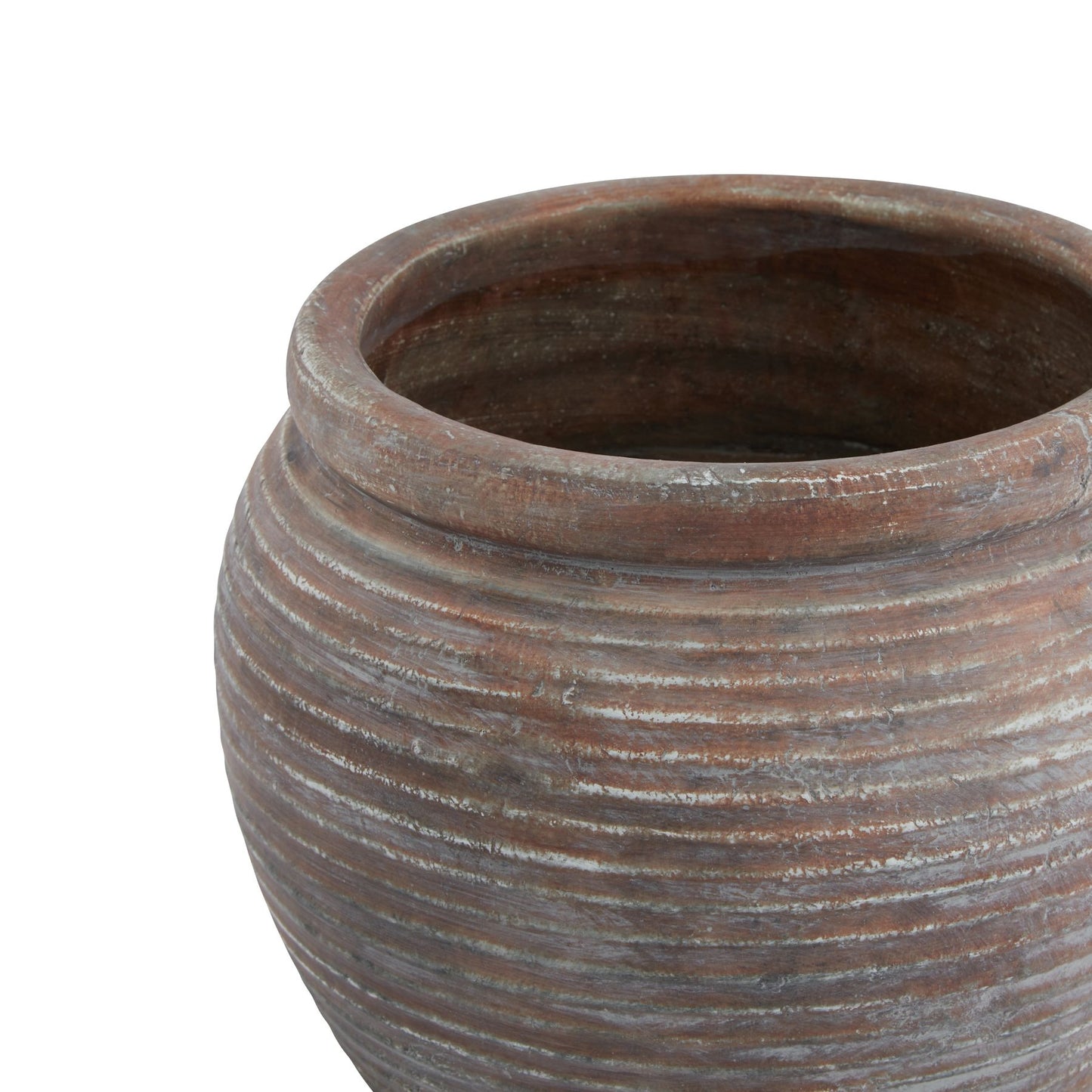 Siena Brown Rimmed Plant Pot - Kristia Rose Collections