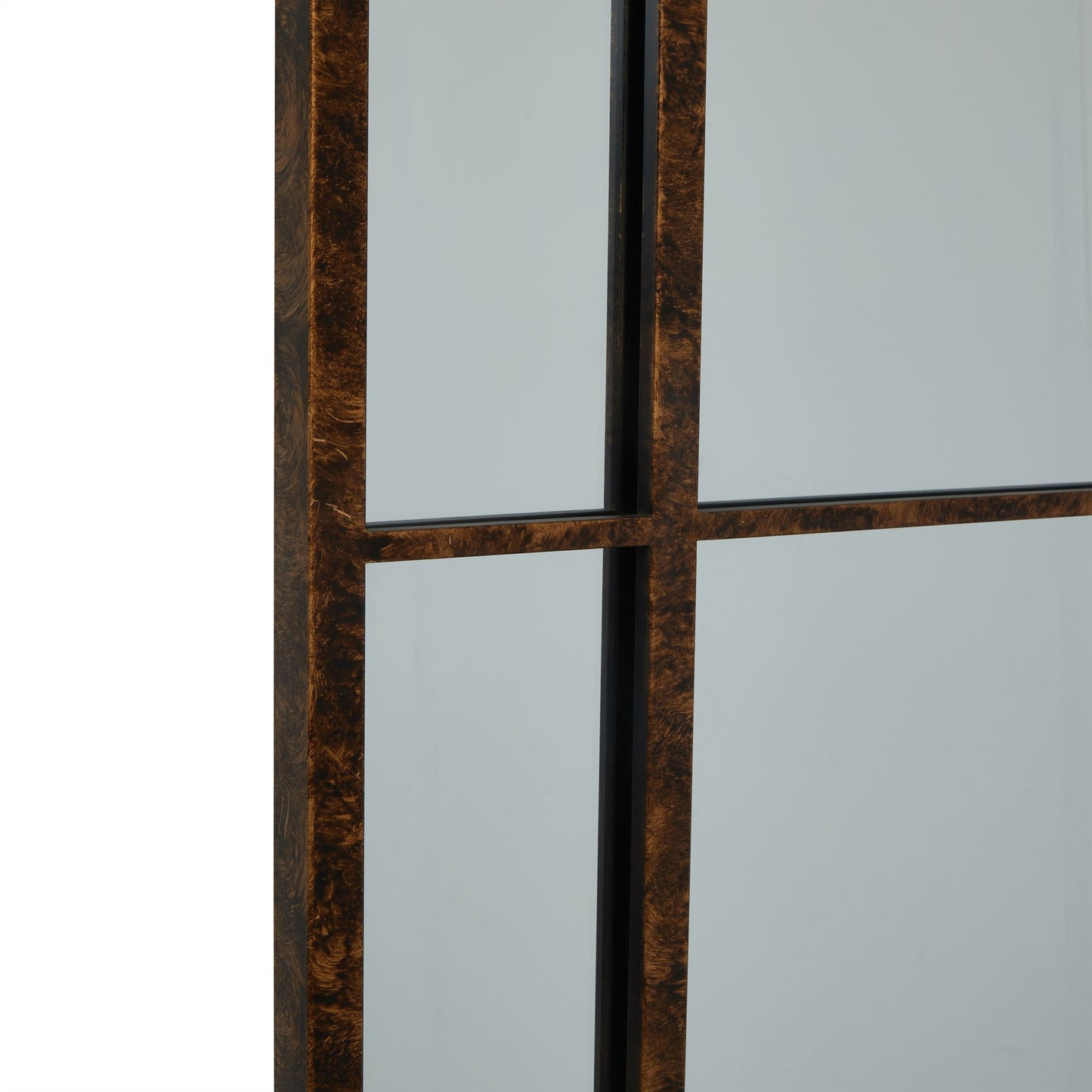 Rustic Effect Tall Arched Window Mirror - Kristia Rose Collections