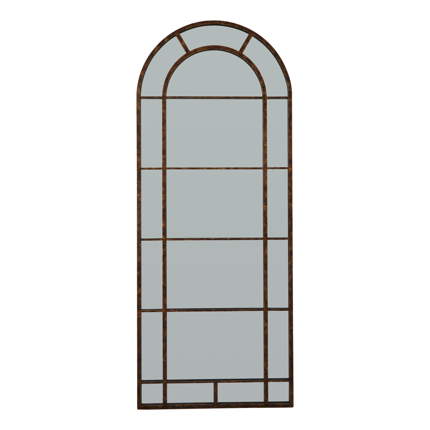 Rustic Effect Tall Arched Window Mirror - Kristia Rose Collections