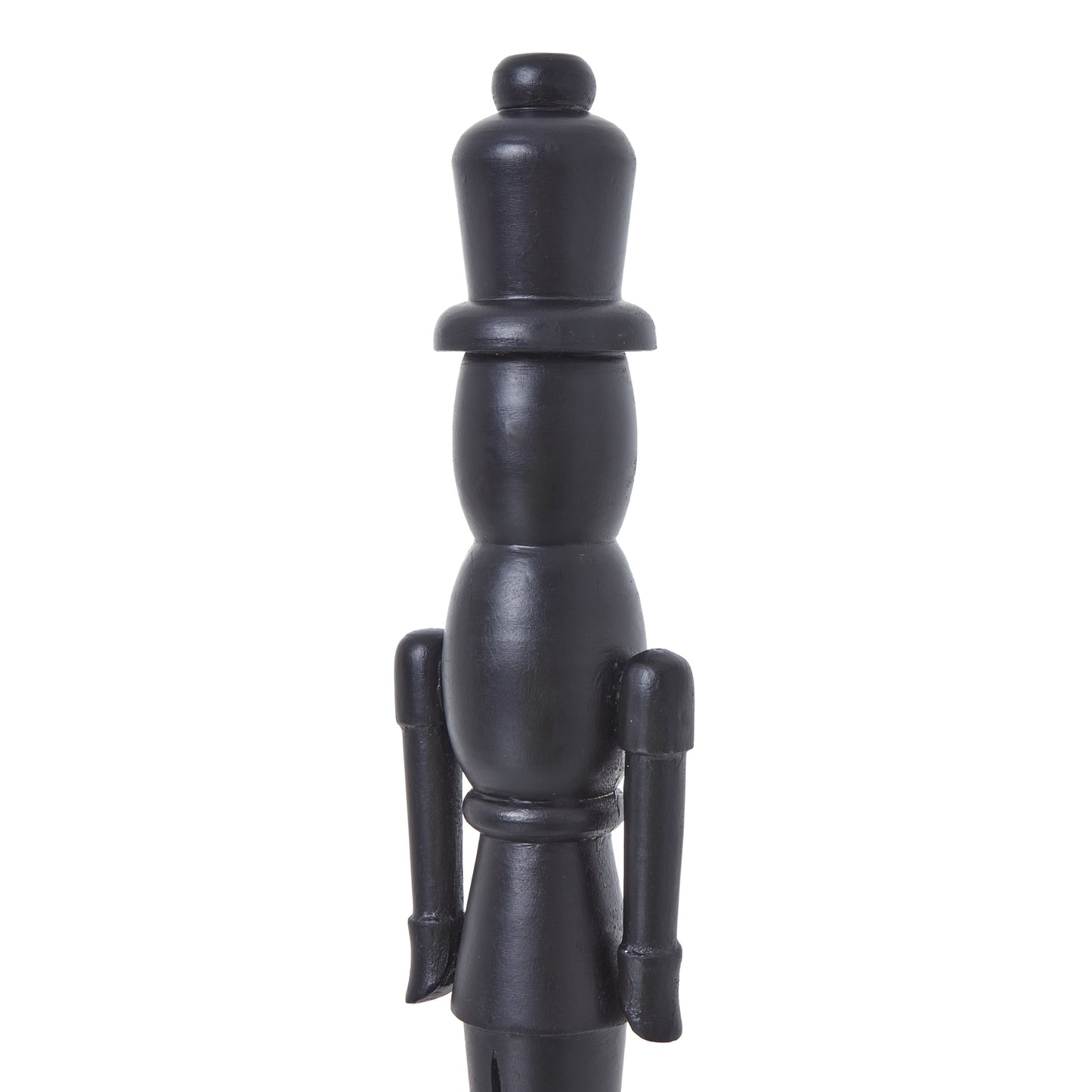 Wooden Nutcracker Decoration in Black - 50cm Tall