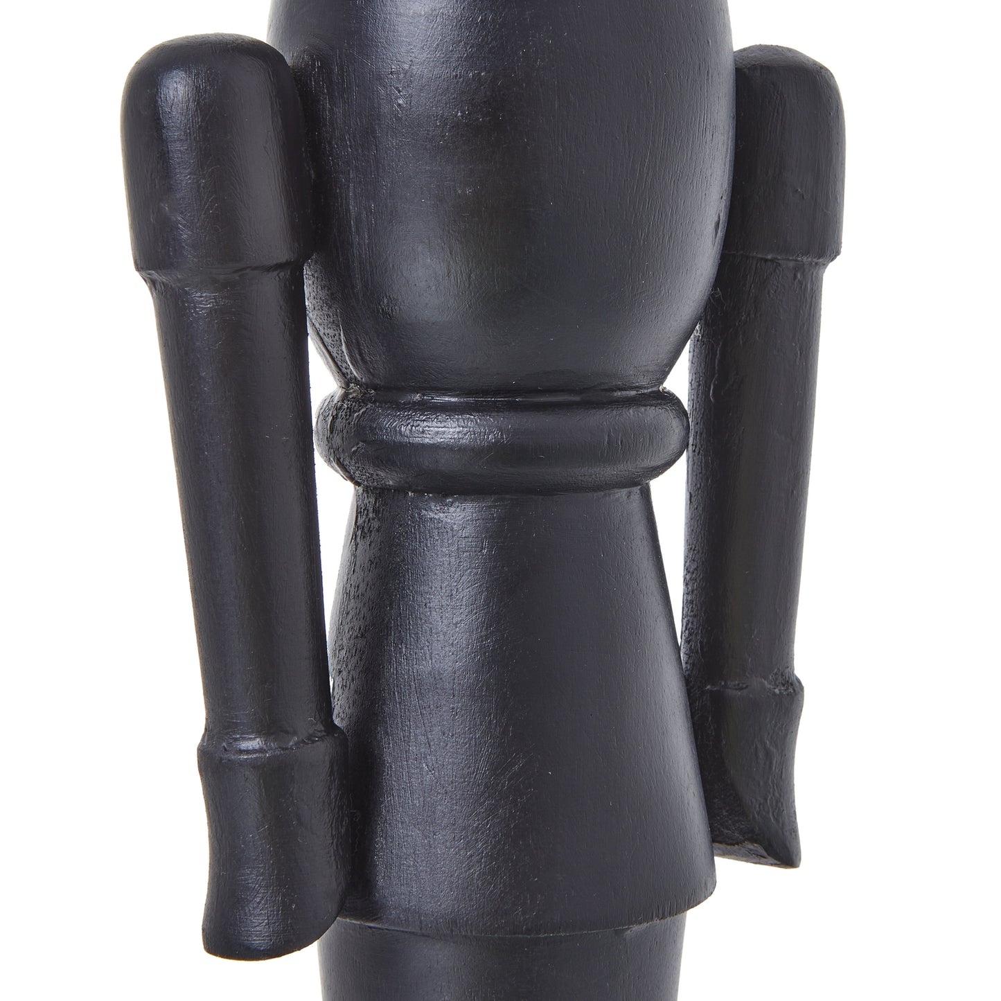 Wooden Nutcracker Decoration in Black - 50cm Tall