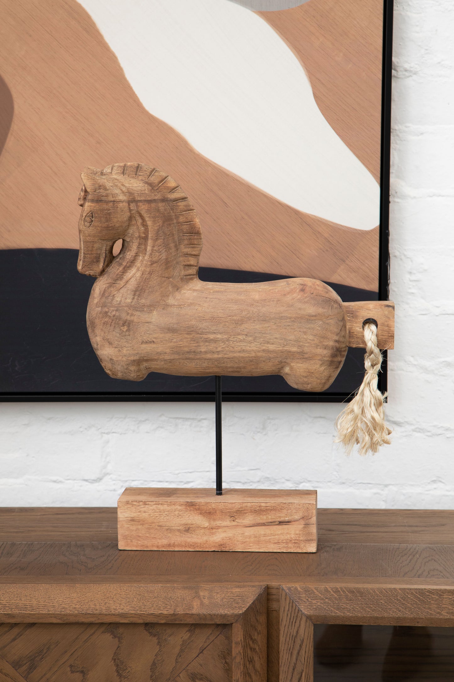 Badminton Mango Wood Horse Sculpture 50cmH