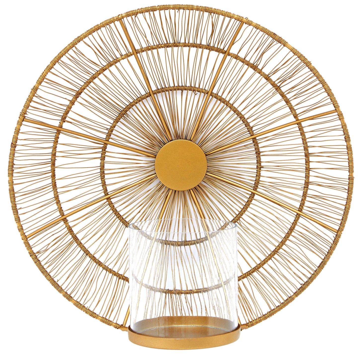 Unique Gold Wire Wall Sconce