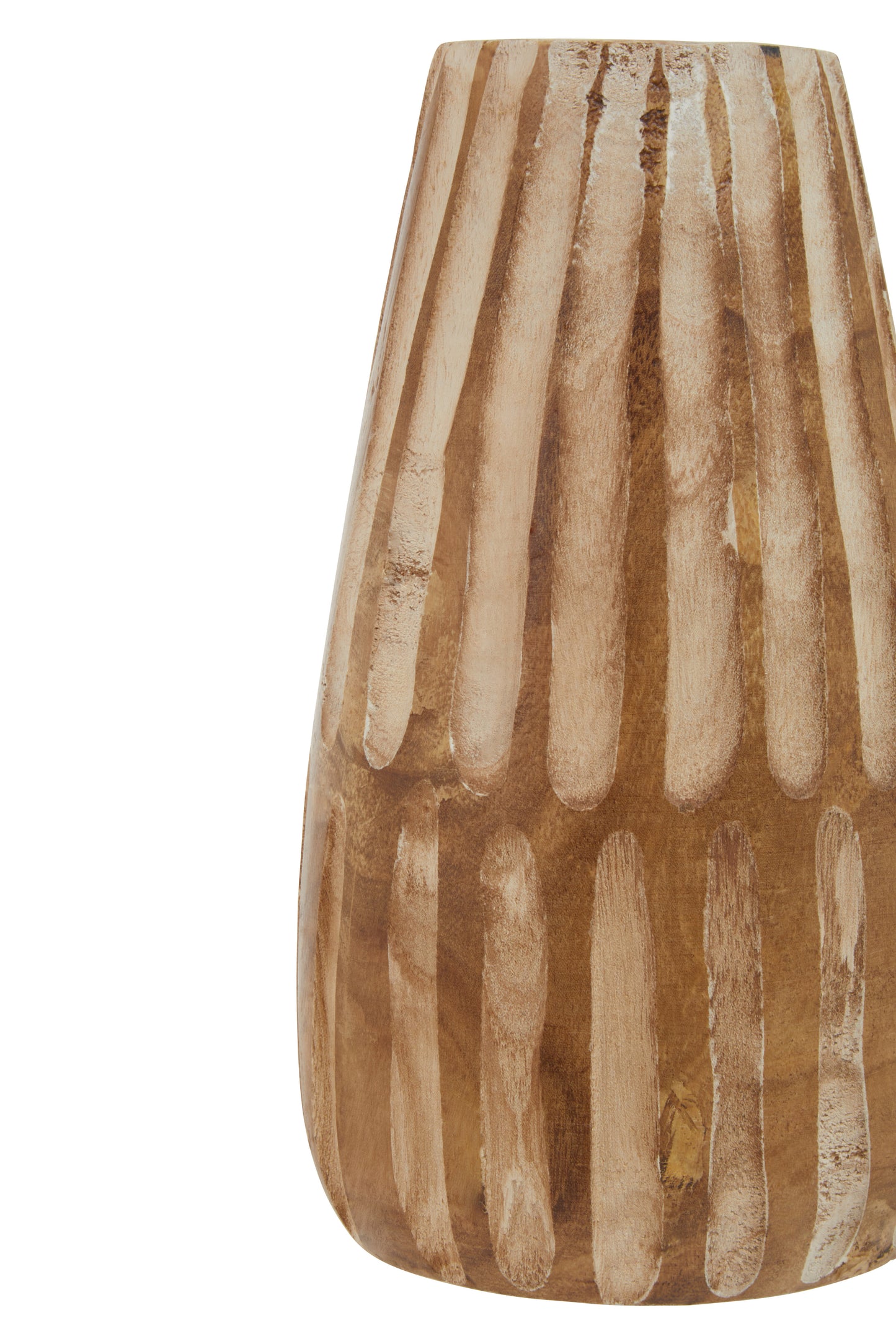 Large Natural Wooden Vase - Kristia Rose Collections