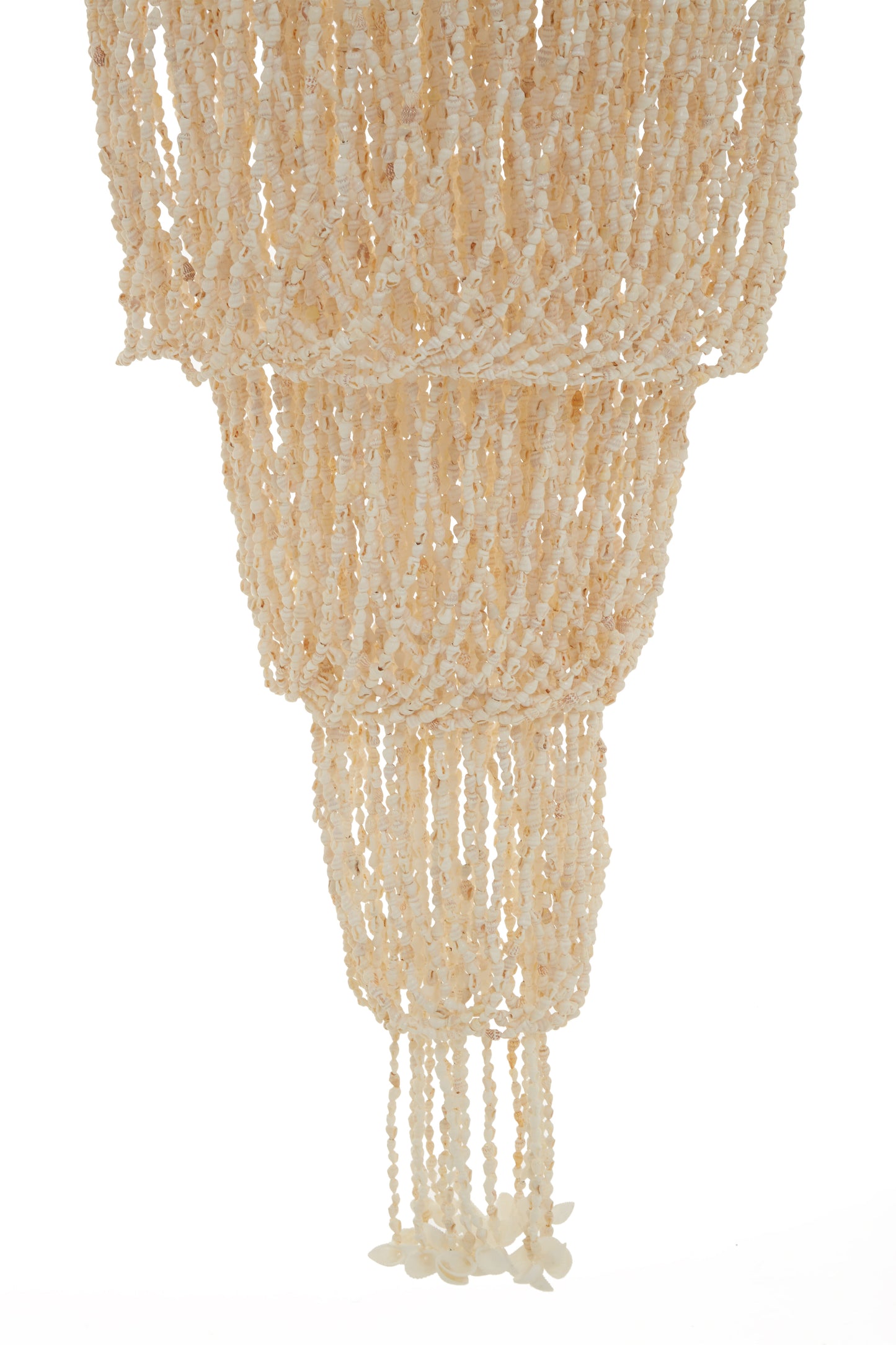Cerney White and Amber Shell Pendant Light