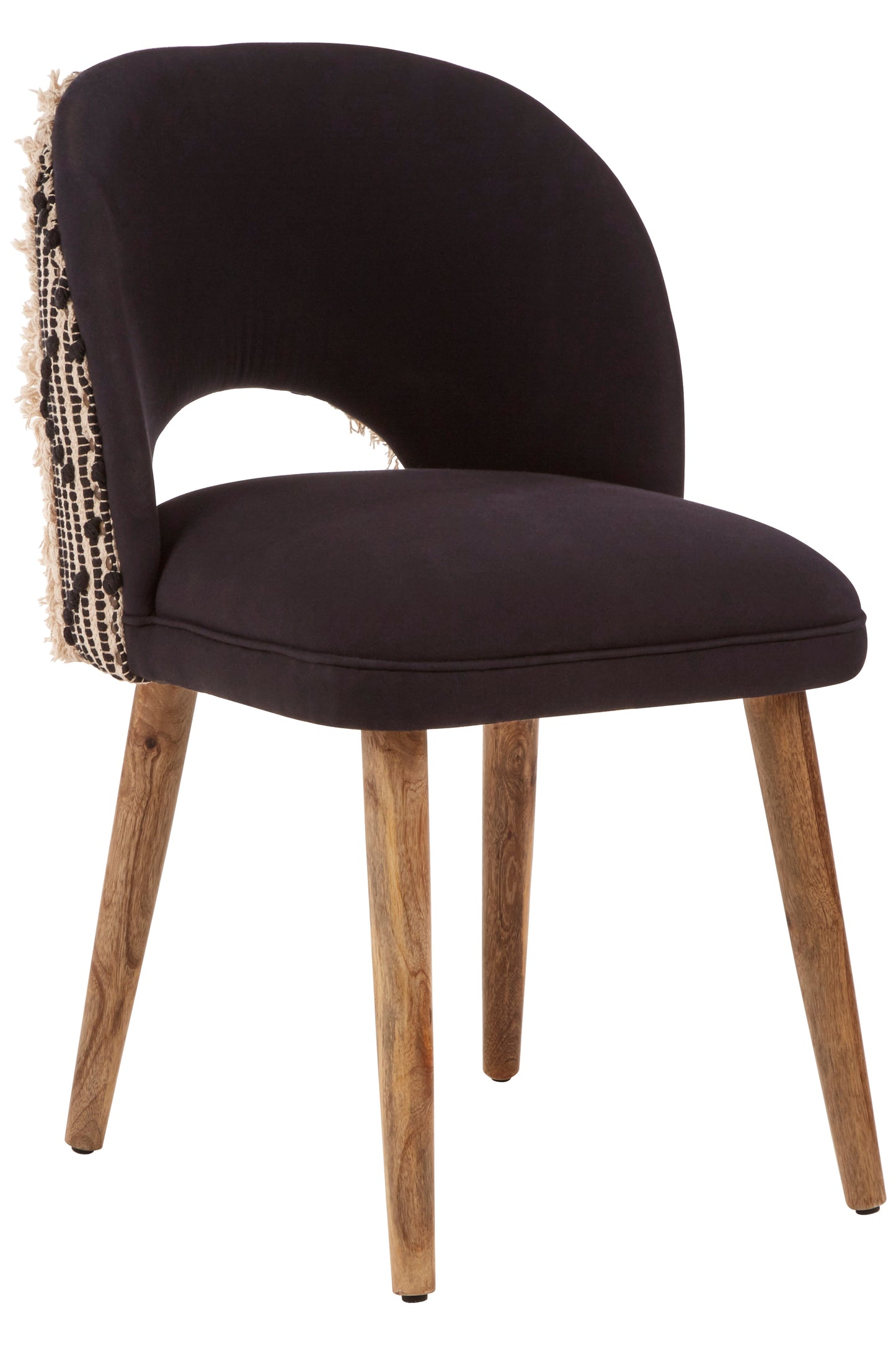 Sheepscombe Black Velvet Boho Chair