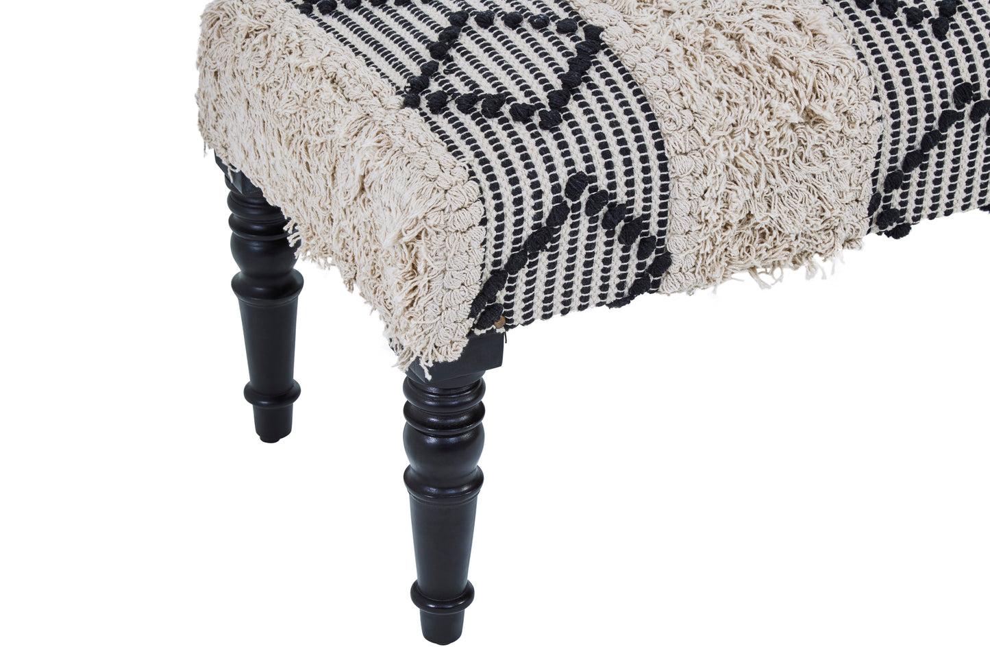 Sheepscombe Black and White Boho Bench