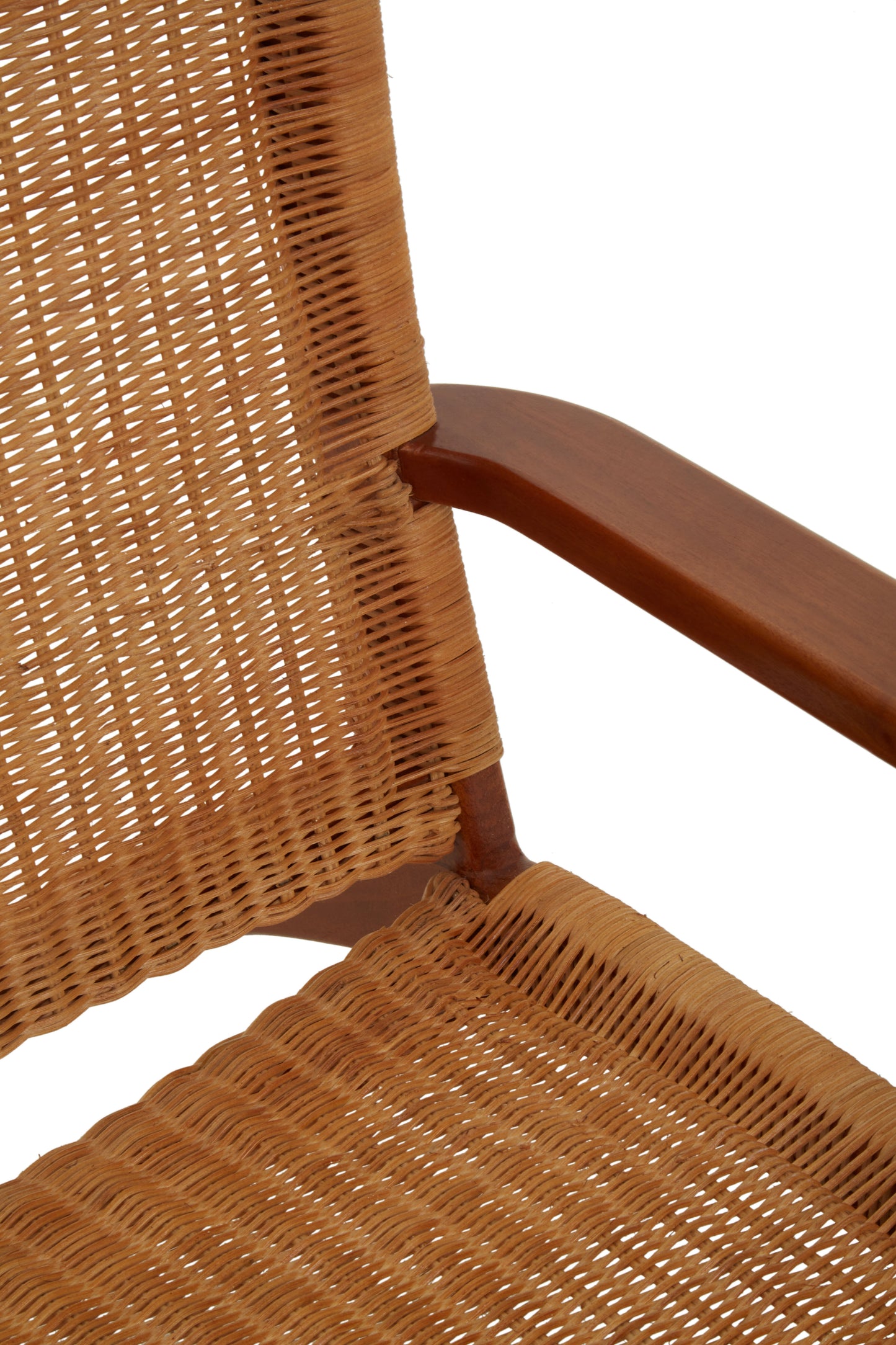 Bisley Brown Rattan Woven Chair - Kristia Rose Collections