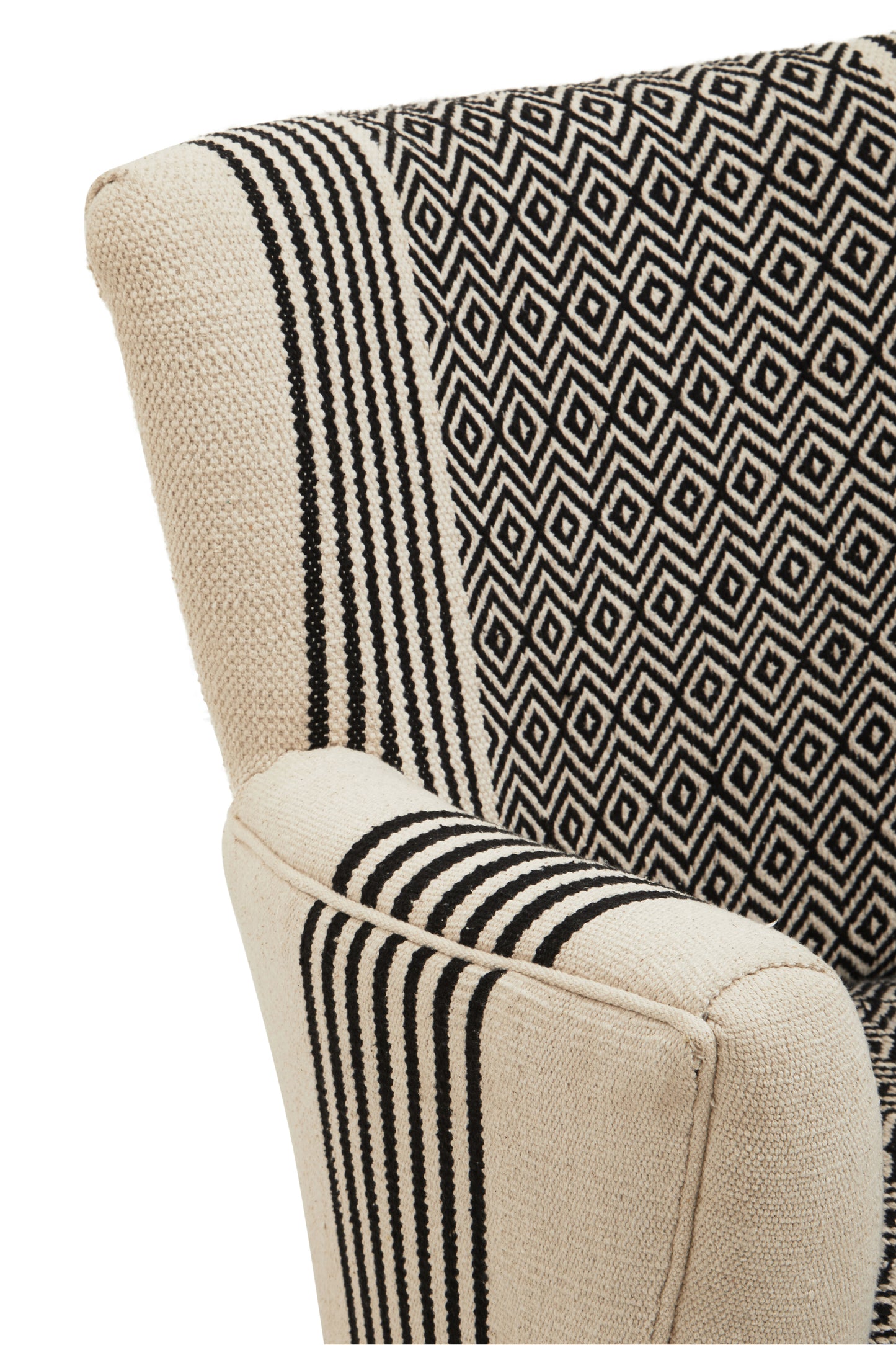 Stroud Black and White Armchair - Kristia Rose Collections