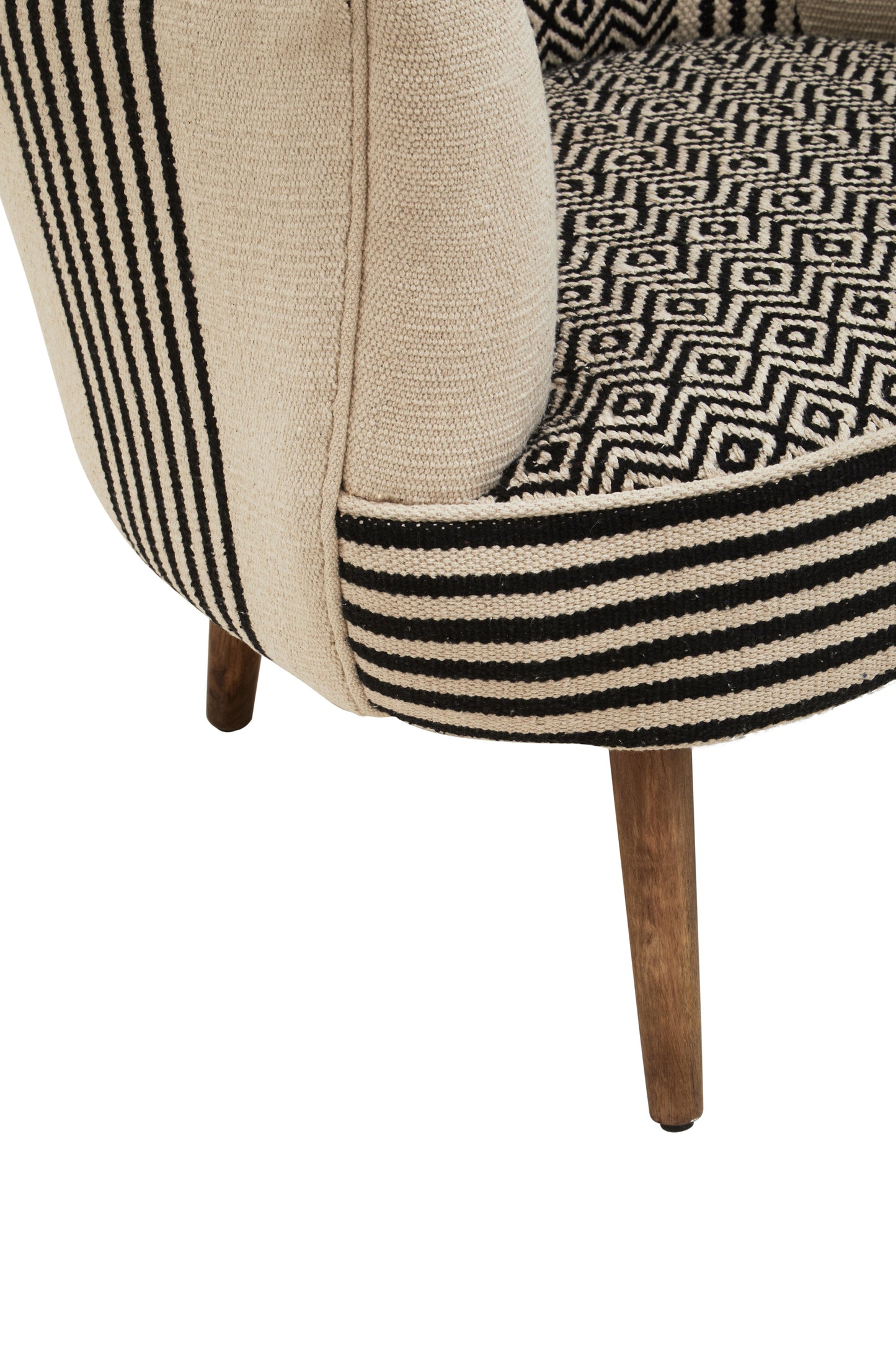 Stroud Black and White Armchair - Kristia Rose Collections
