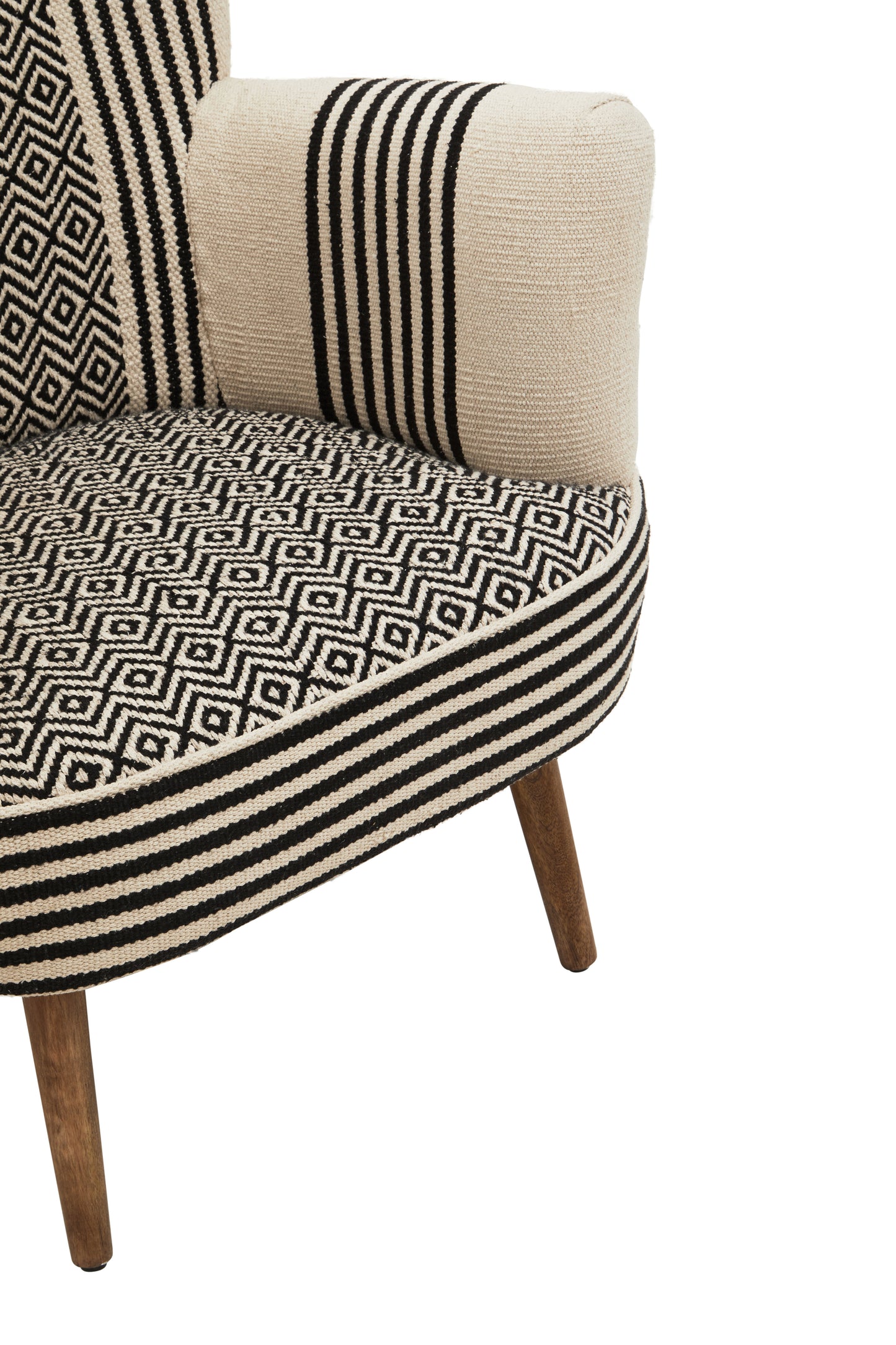 Stroud Black and White Armchair - Kristia Rose Collections