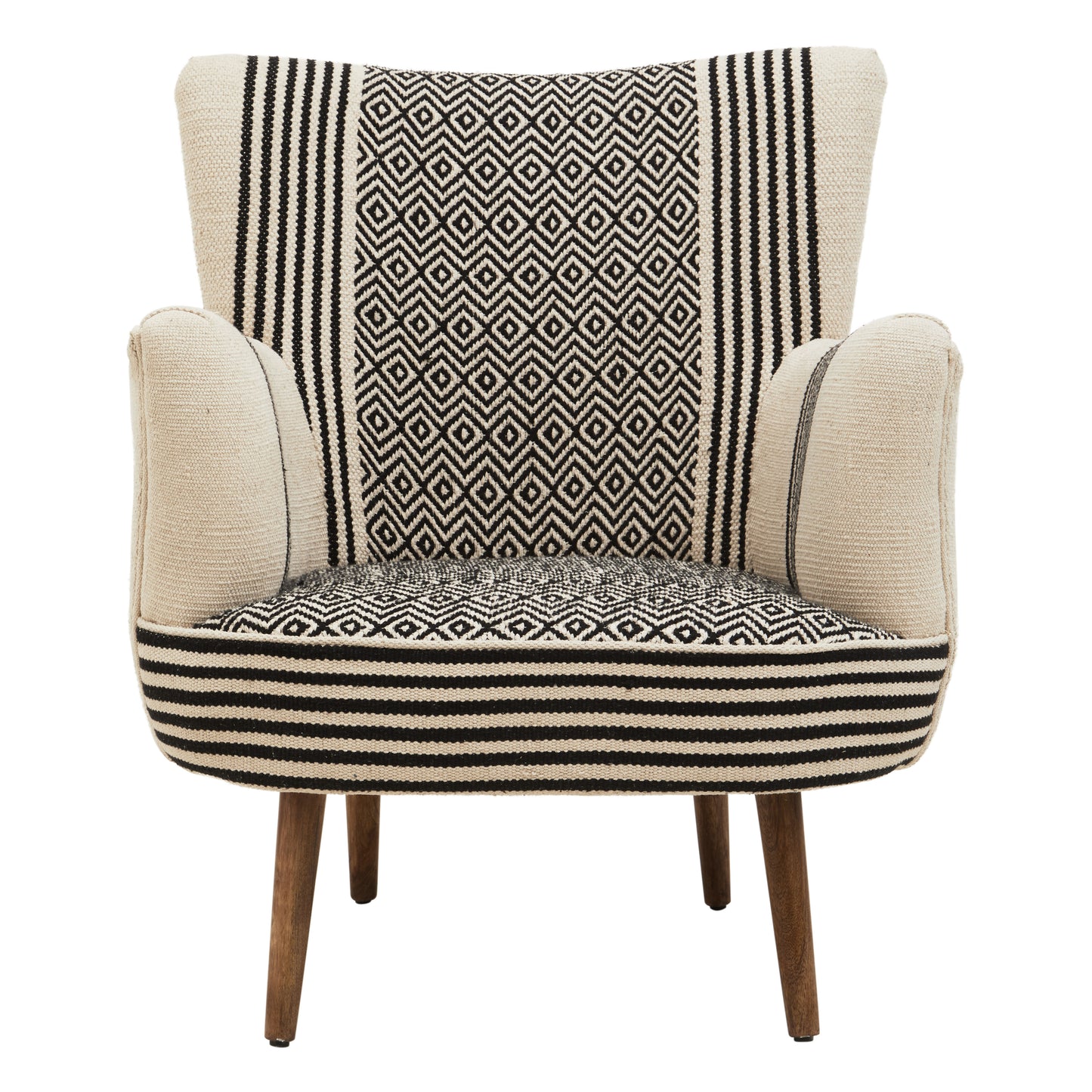 Stroud Black and White Armchair - Kristia Rose Collections
