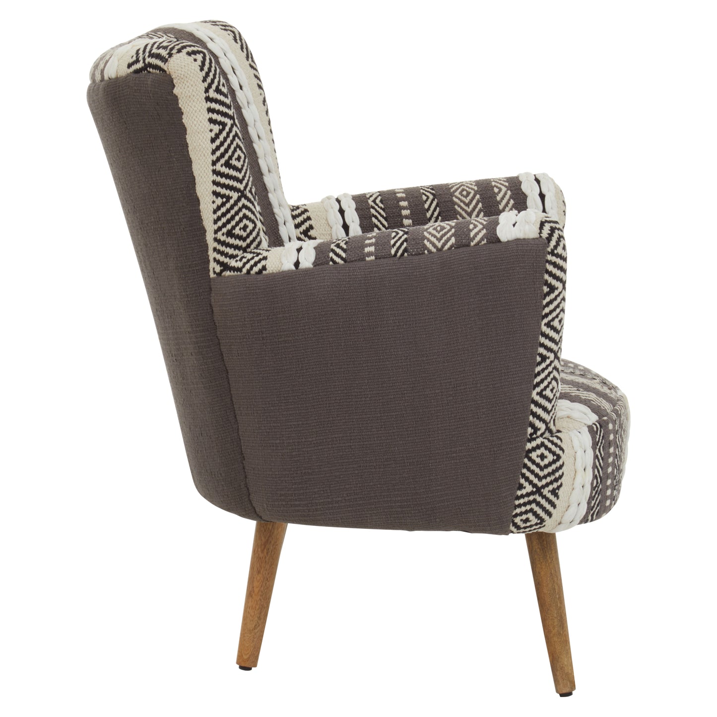 Stroud Grey and White Arm chair