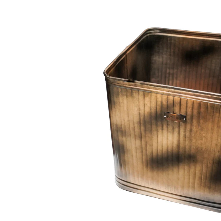 Outdoor Kingham Copper Square Metal Planter - Kristia Rose Collections