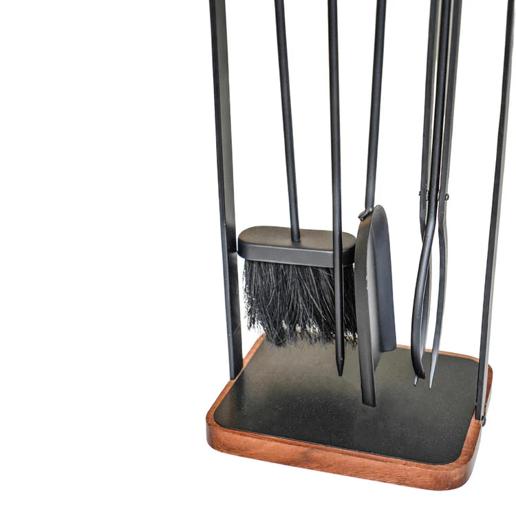 Wood Handled Iron Tool Set - Rectangular