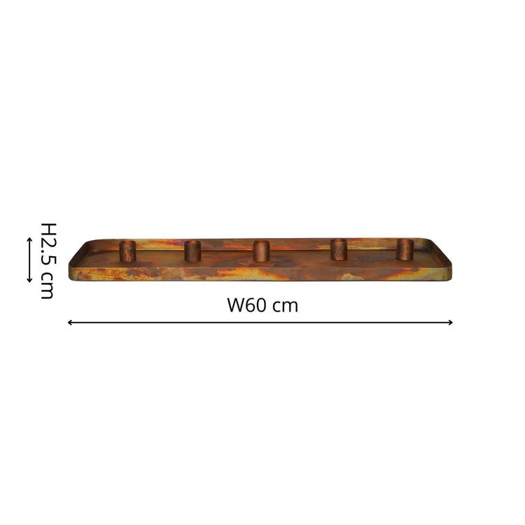 Copper Magnetic Candle Holder Centre Piece ( 60cm Wide ) - Kristia Rose Collections