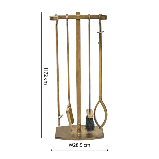 Brass Fireside Companion Set
