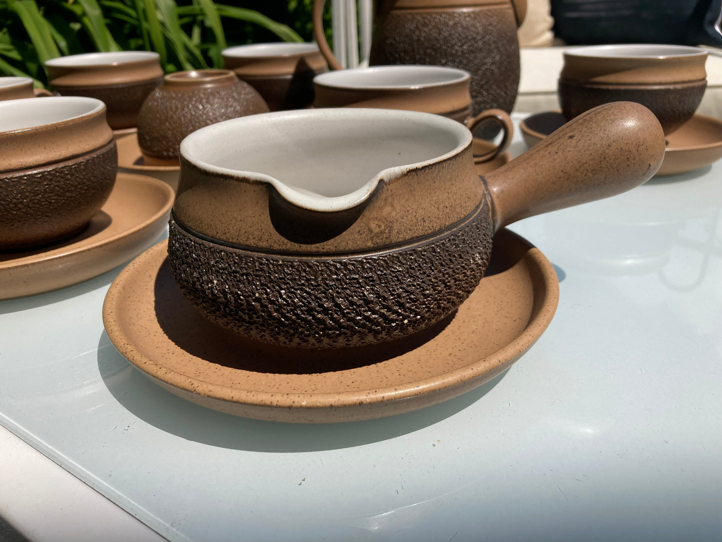 Denby Cotswold Acorn Coffee Set, Vintage 1970s - Kristia Rose Collections