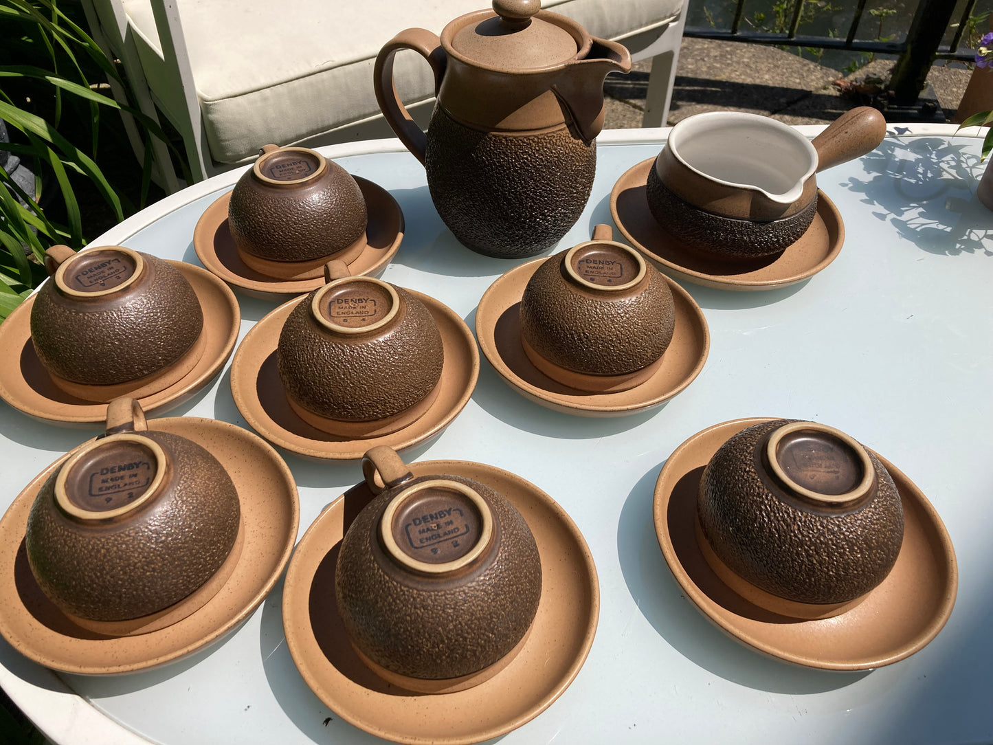 Denby Cotswold Acorn Coffee Set, Vintage 1970s - Kristia Rose Collections