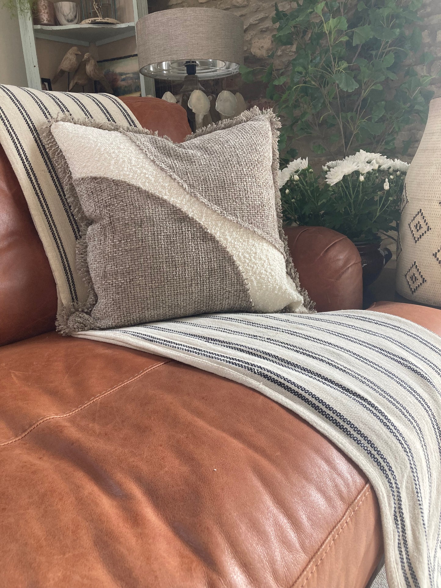 Chenille 45x45 - Two Toned Fringed - Kristia Rose Collections