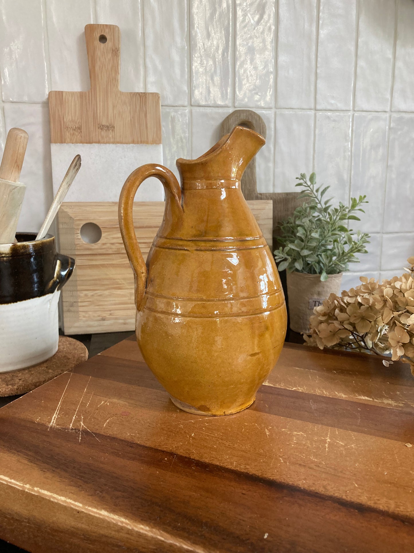 Earthenware Glazed Jug /Wine Carafe - Kristia Rose Collections