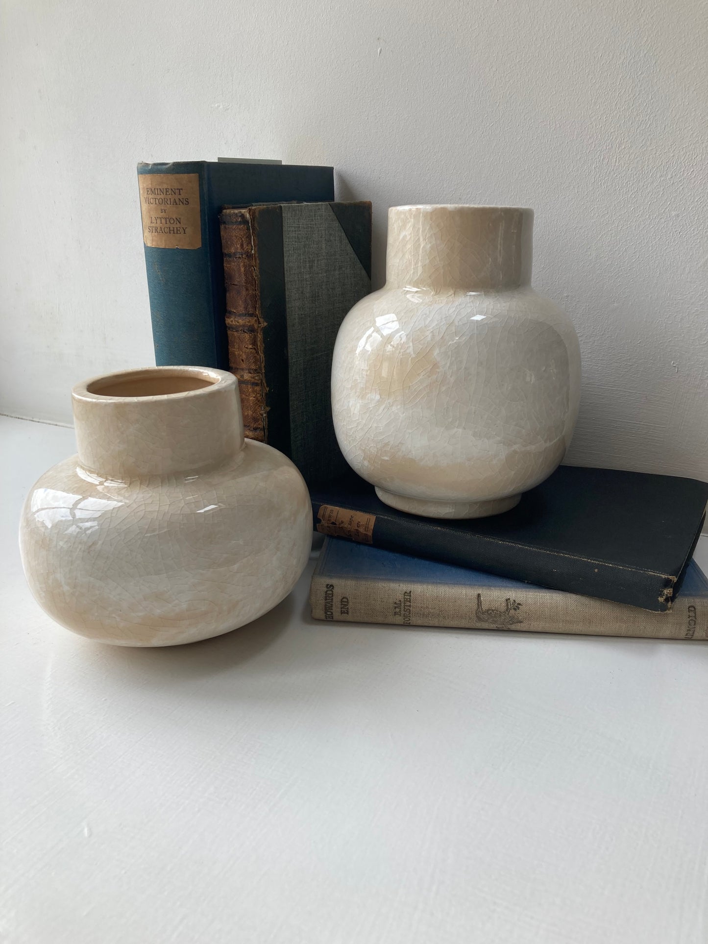 Marbled Ceramic Crackle Effect Vase Large - Kristia Rose Collections