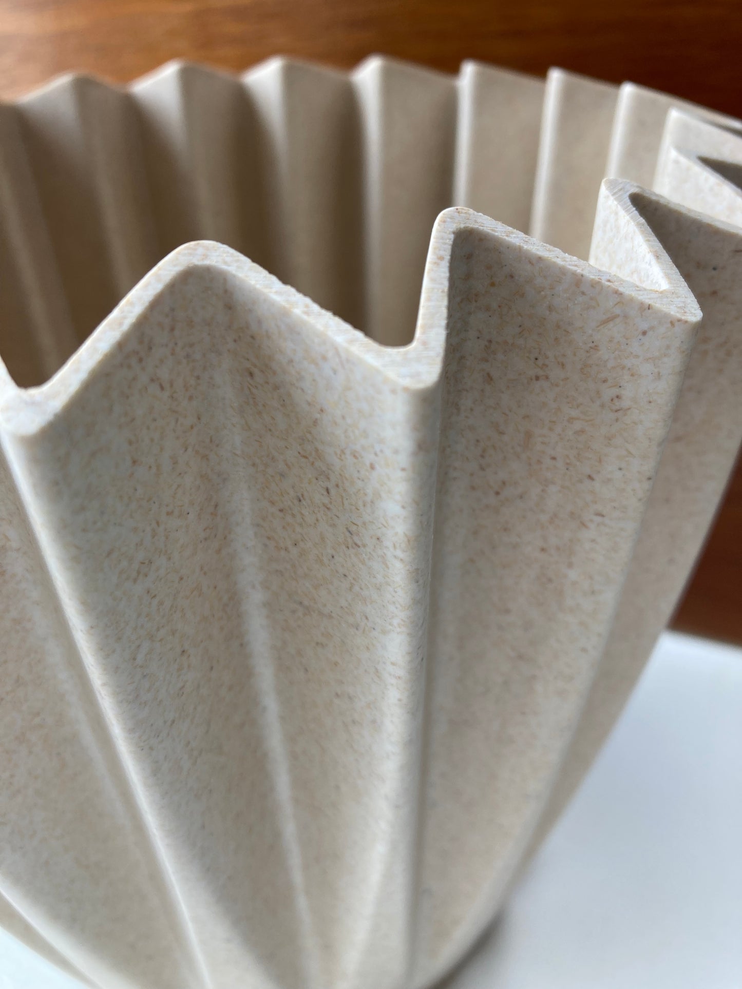 Earthy Natural Bamboo Corrugated Pot - Eco Friendly - Kristia Rose Collections